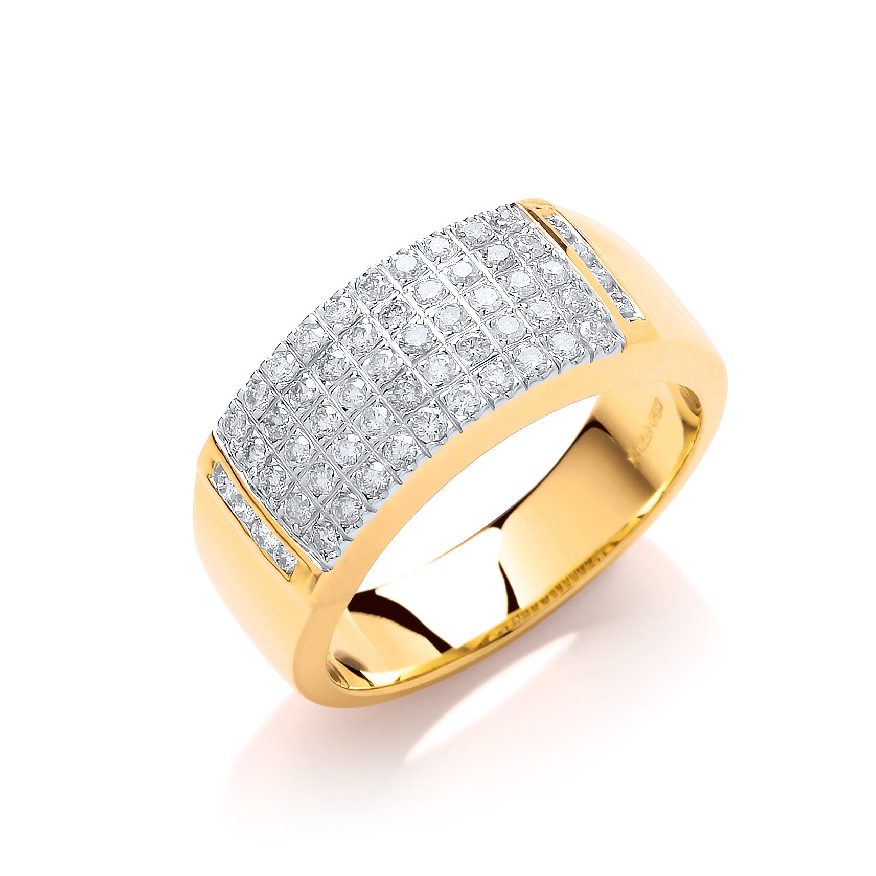 9ct Yellow Gold 0.50ctw Diamond Bombay Ring