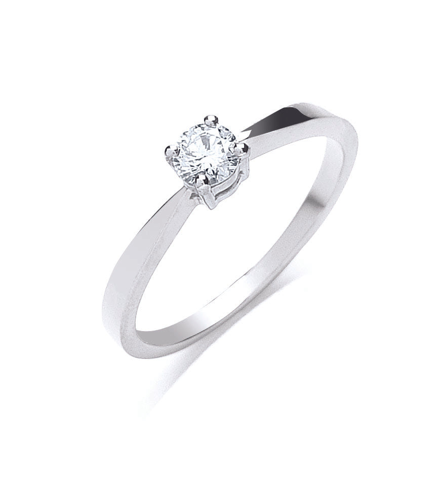 18ct White Gold 0.25ct Diamond Engagement Ring