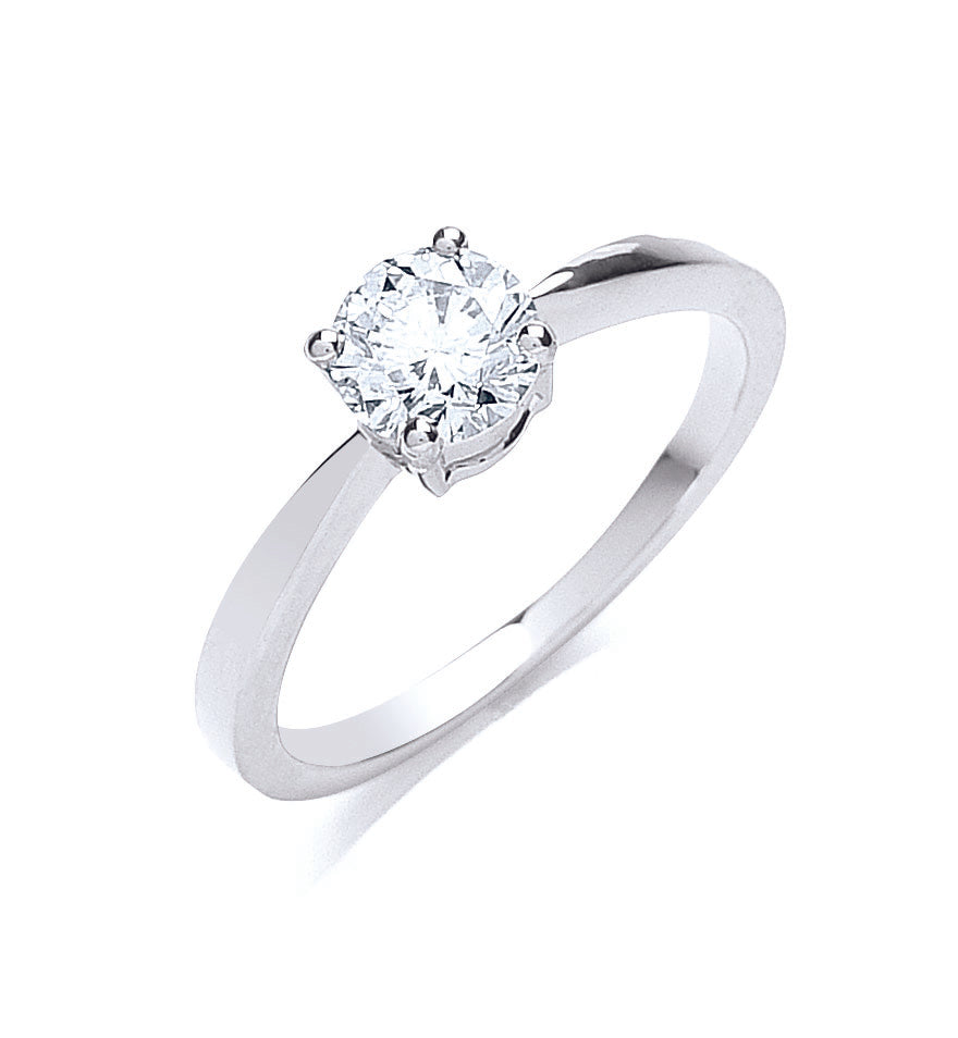 Platinum 0.70ct Diamond Engagement Ring