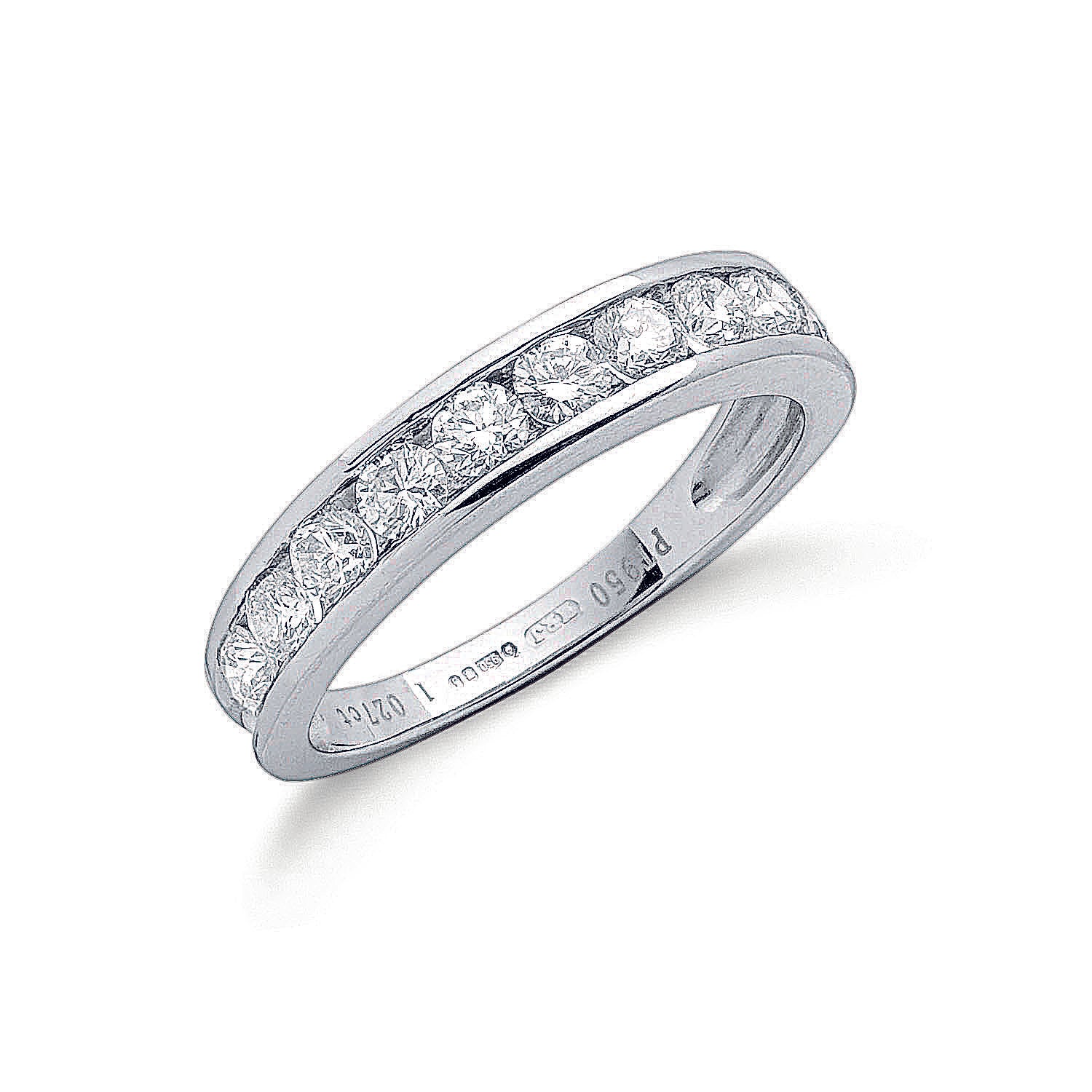 Platinum 1.00ct Diamond Eternity Ring