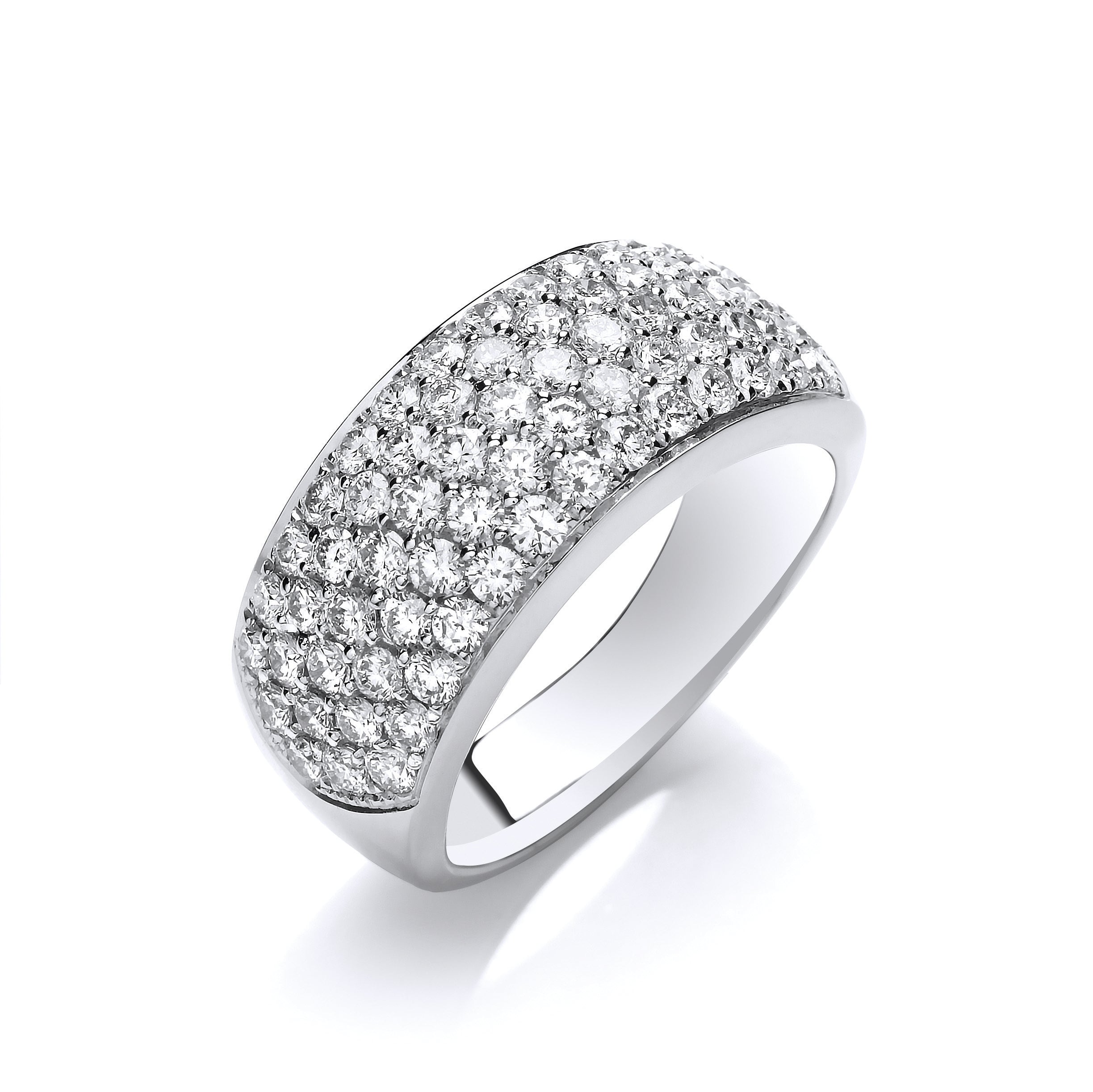 18ct White Gold 1.60ctw Diamond Bombay Ring