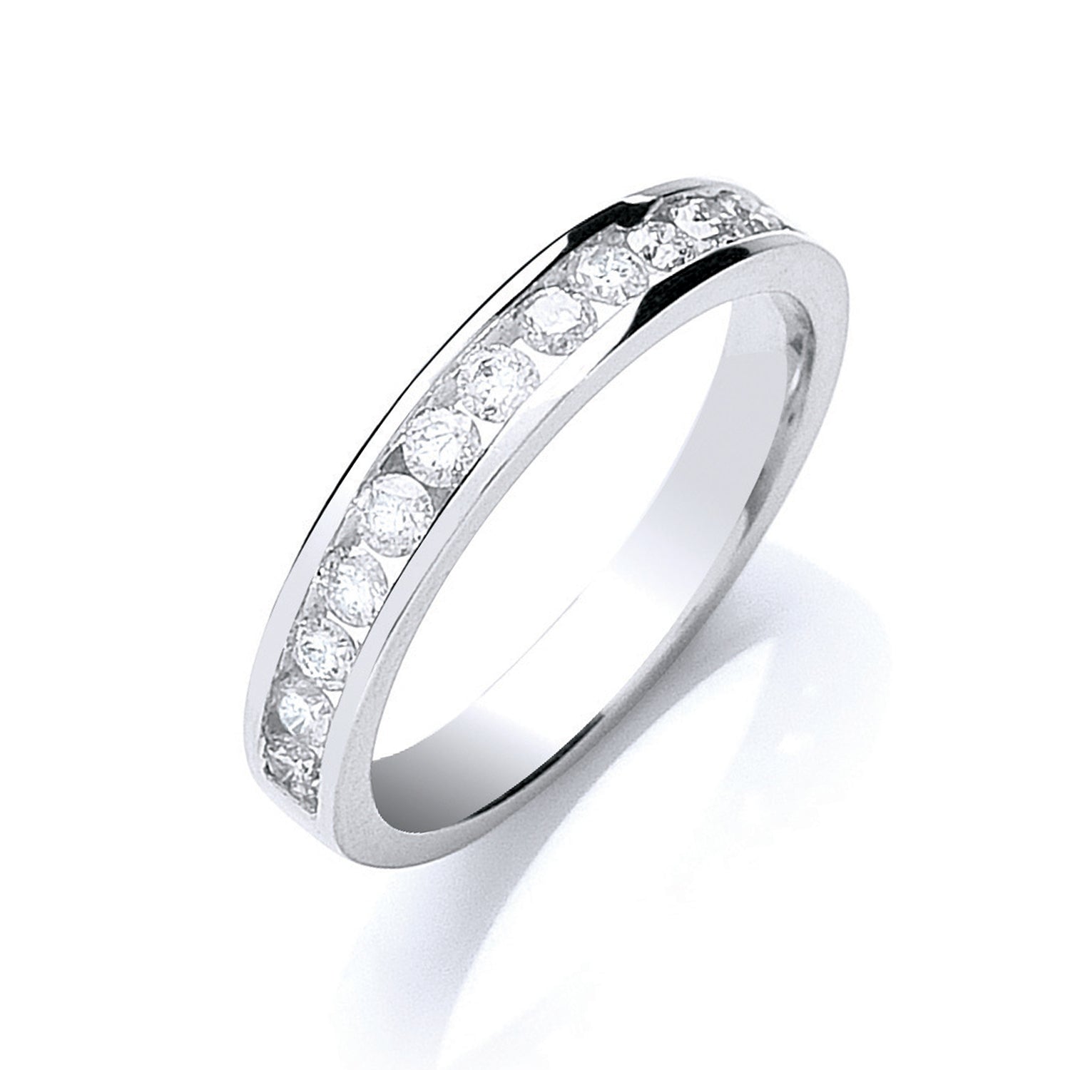 18ct White Gold 0.50ctw Half Eternity Ring