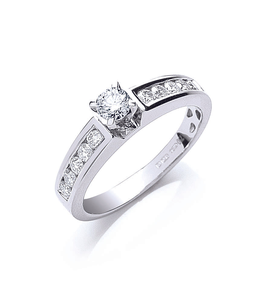 18ct White Gold 0.50ct Brilliant Cut Diamond Ring