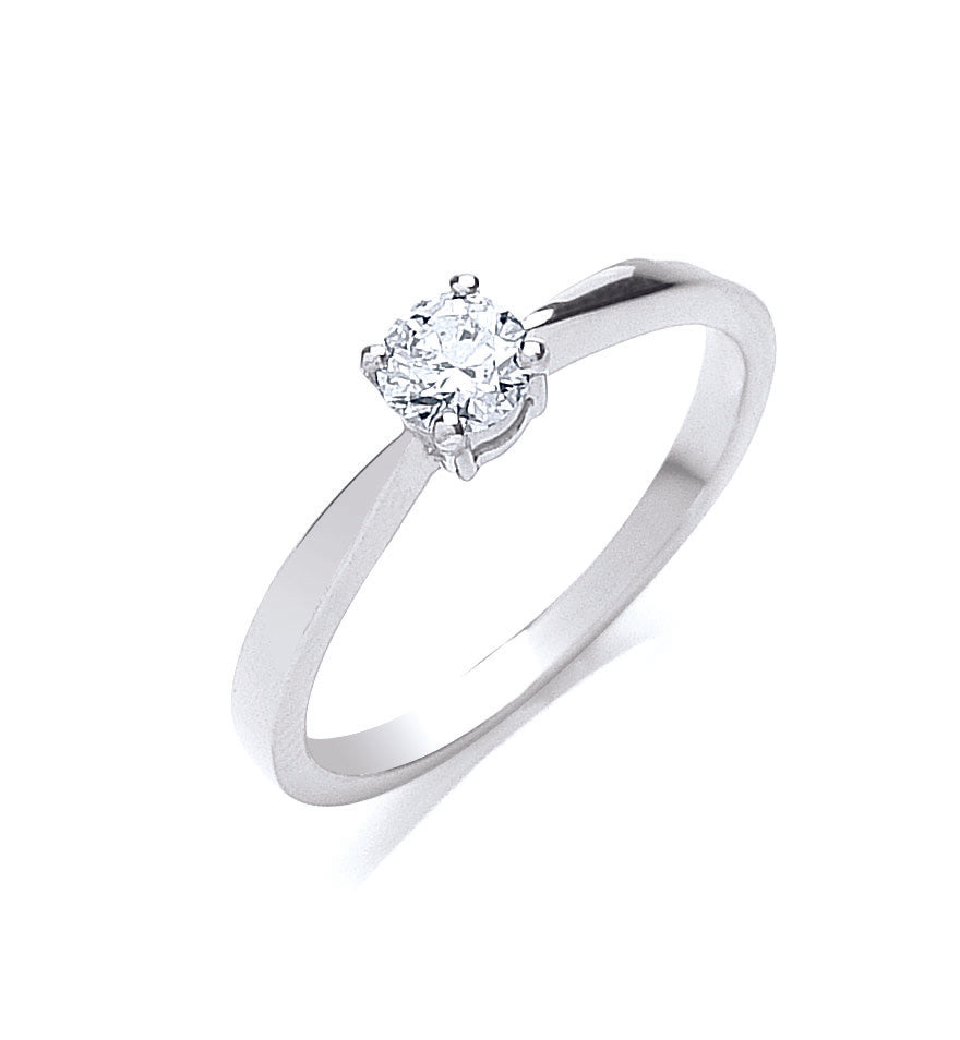 18ct White Gold 0.35ct Diamond Engagement Ring