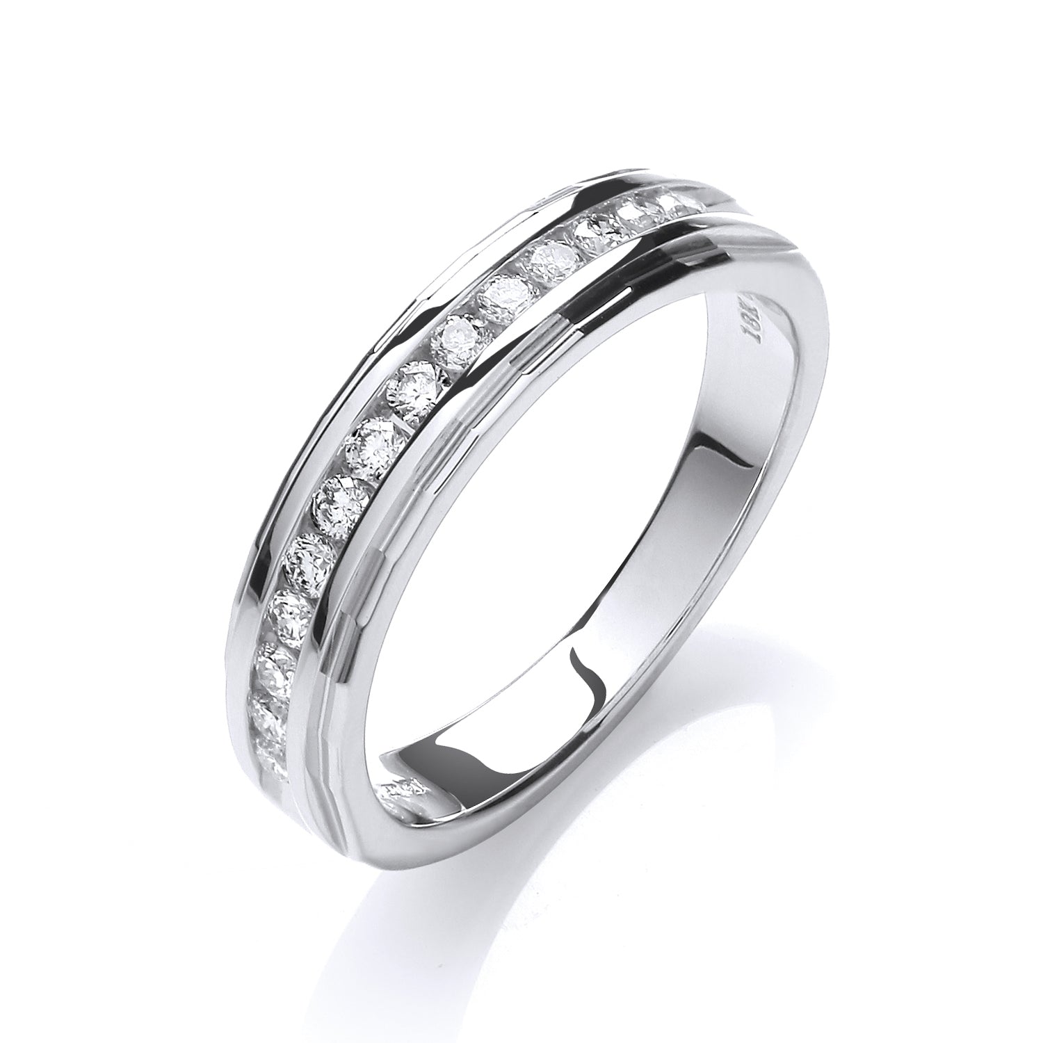 18ct White Gold 0.25ctw Diamond Eternity Ring SIZE N