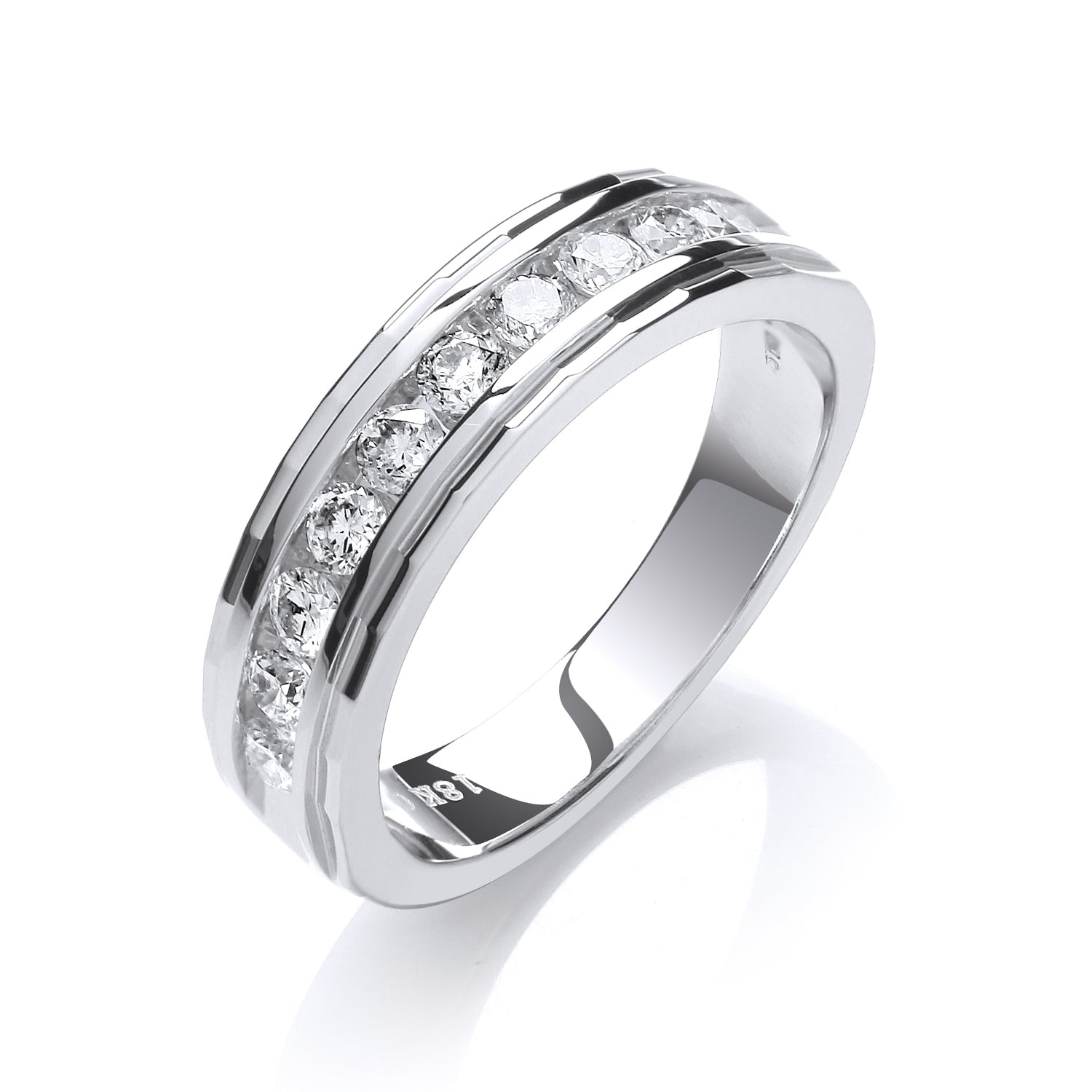 18ct White Gold 0.50ctw Diamond Eternity Ring SIZE K