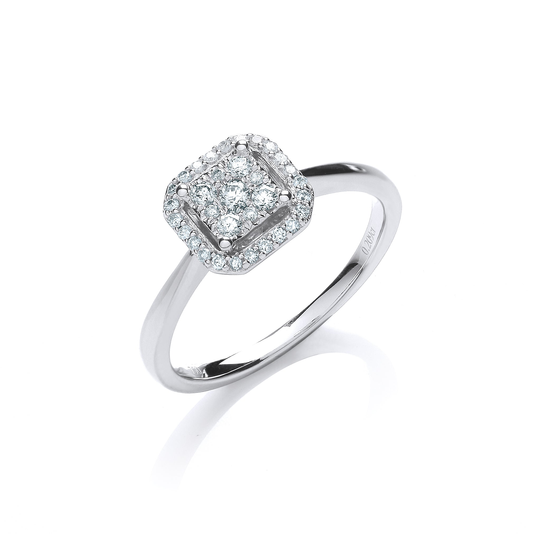 18ct White Gold 0.20ct Diamond Dress Ring