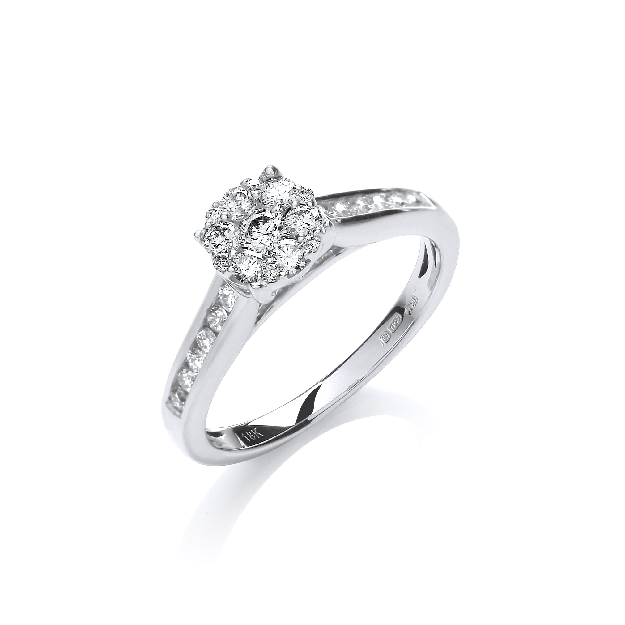 18ct White Gold 0.50ct Diamond Dress Ring