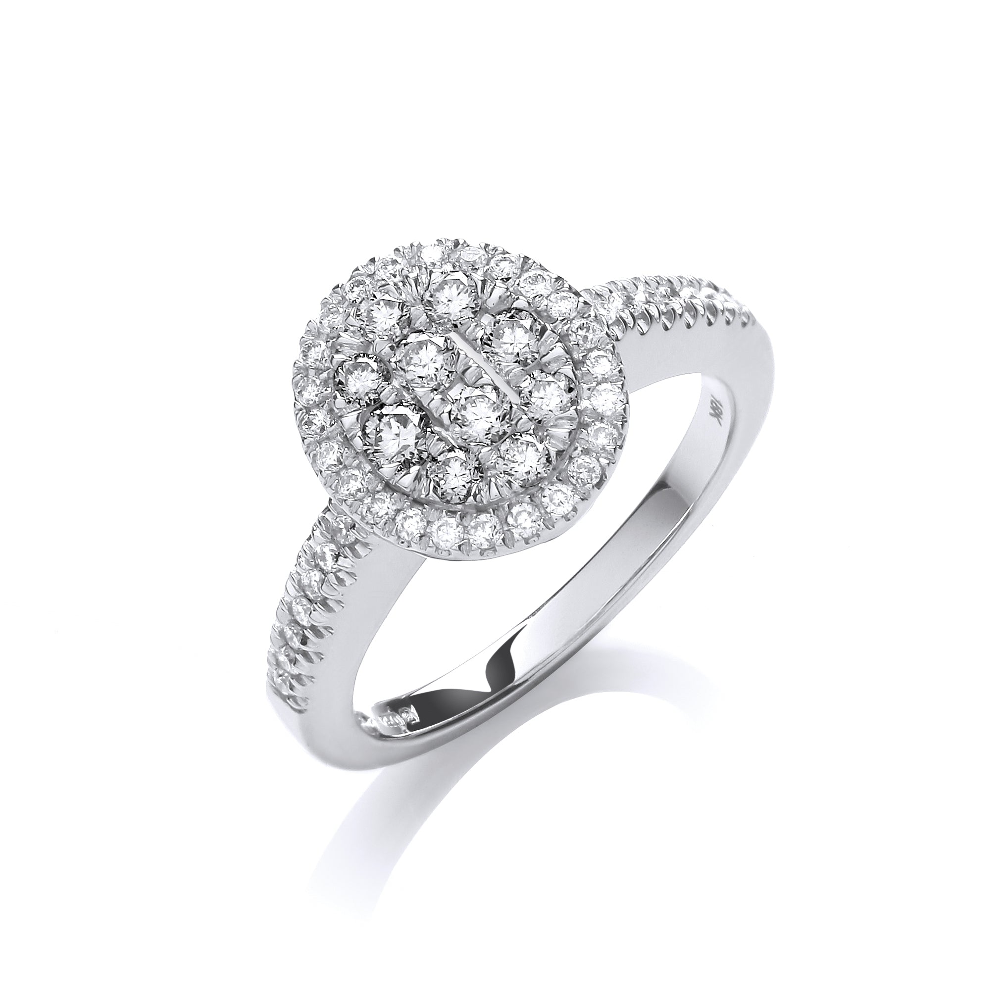 18ct White Gold 0.50ct Diamond Dress Ring