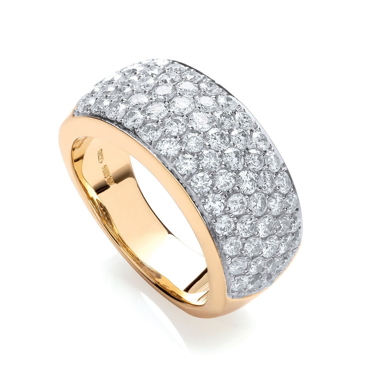 18ct Yellow Gold 1.60ctw Diamond Bombay Ring