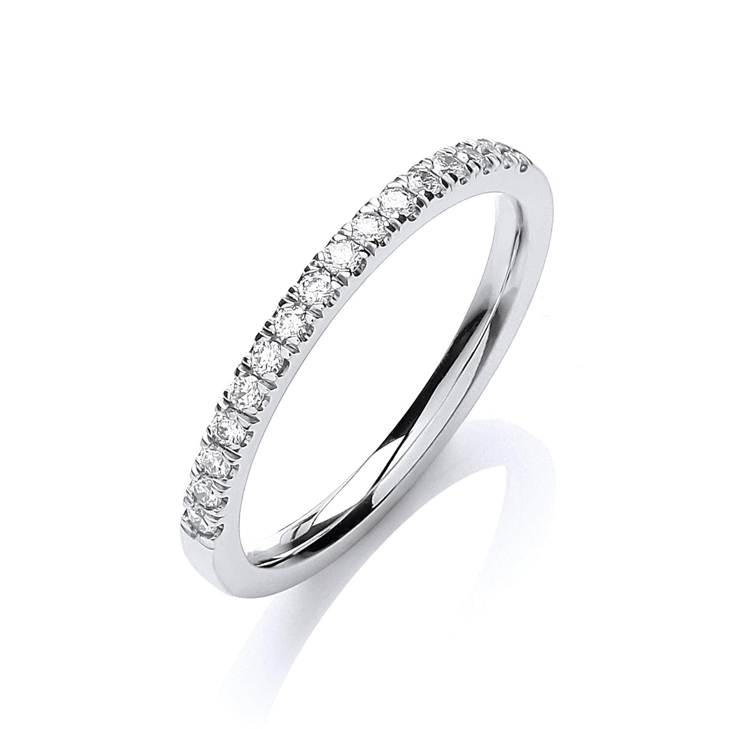 18ct White Gold Half Eternity 0.20ct Diamond Ring