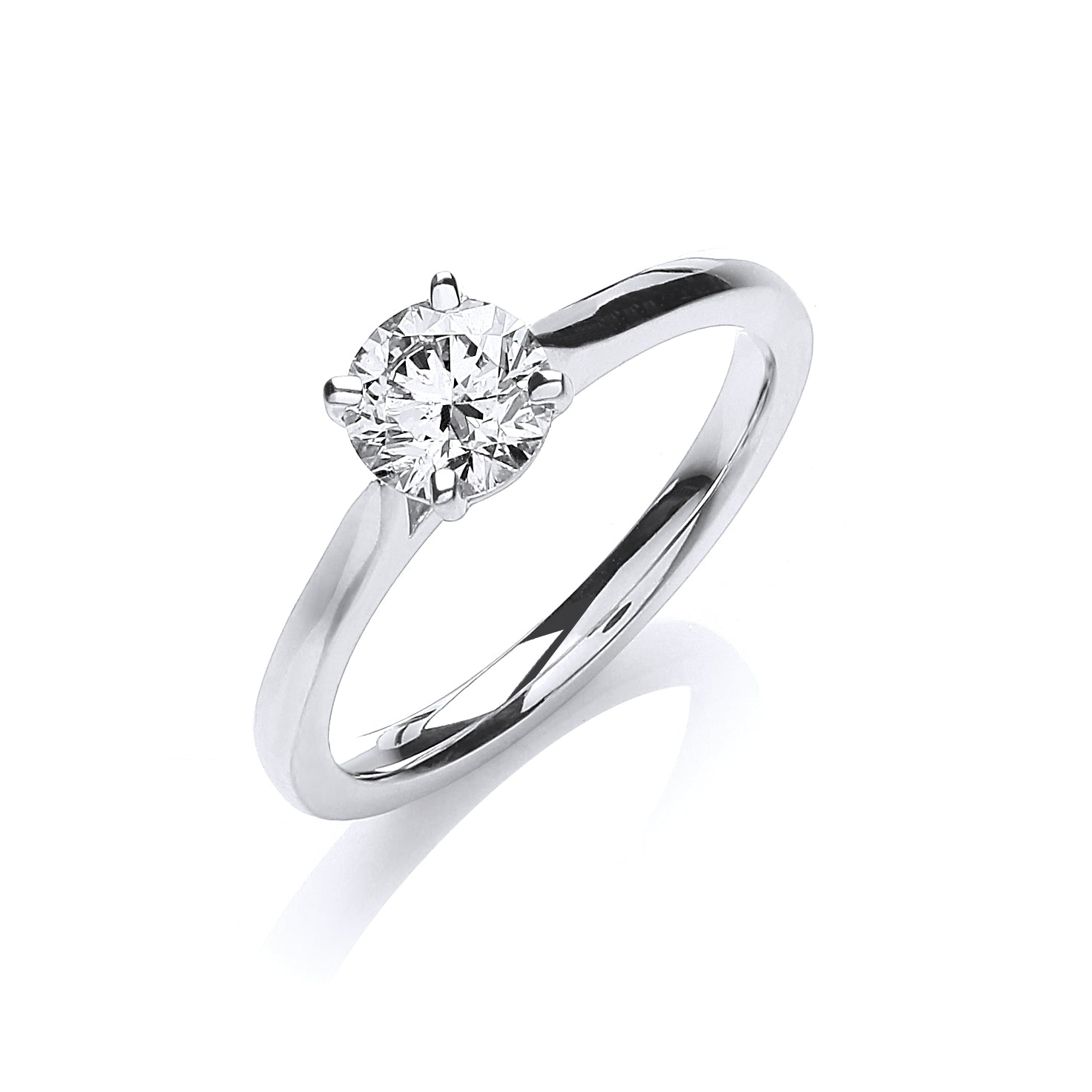 18ct White Gold 0.70ct Certificated Engagement Ring – Claro Jewels