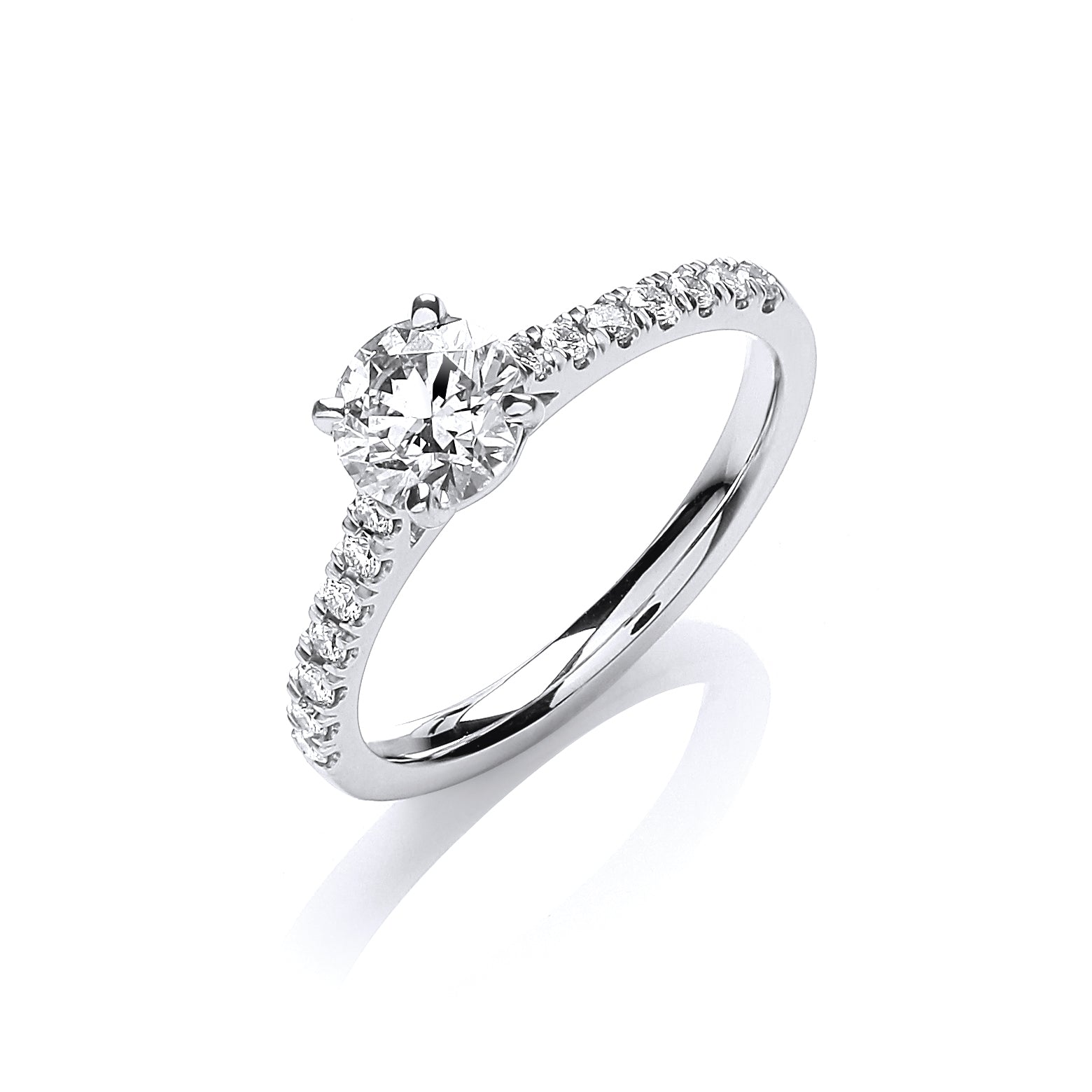 18ct White Gold 0.90ctw Certificated Engagement Ring