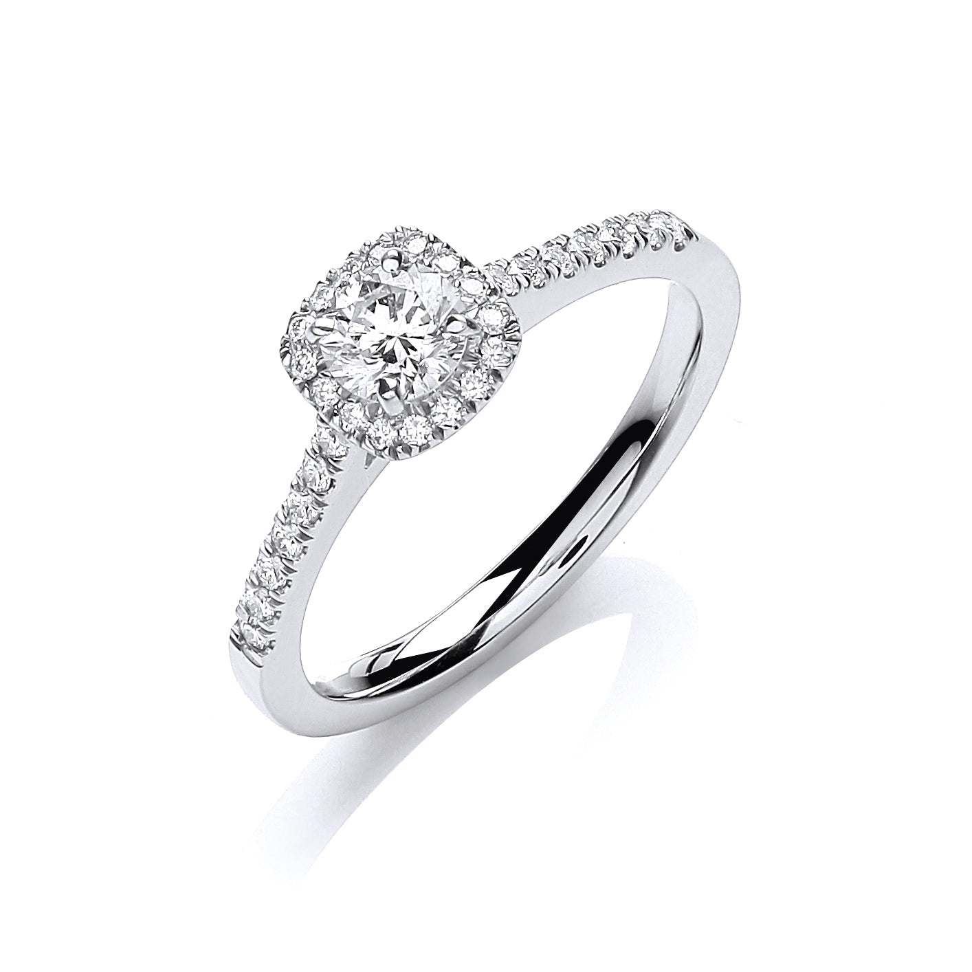 18ct White Gold 0.50ctw Certificated Engagement Ring