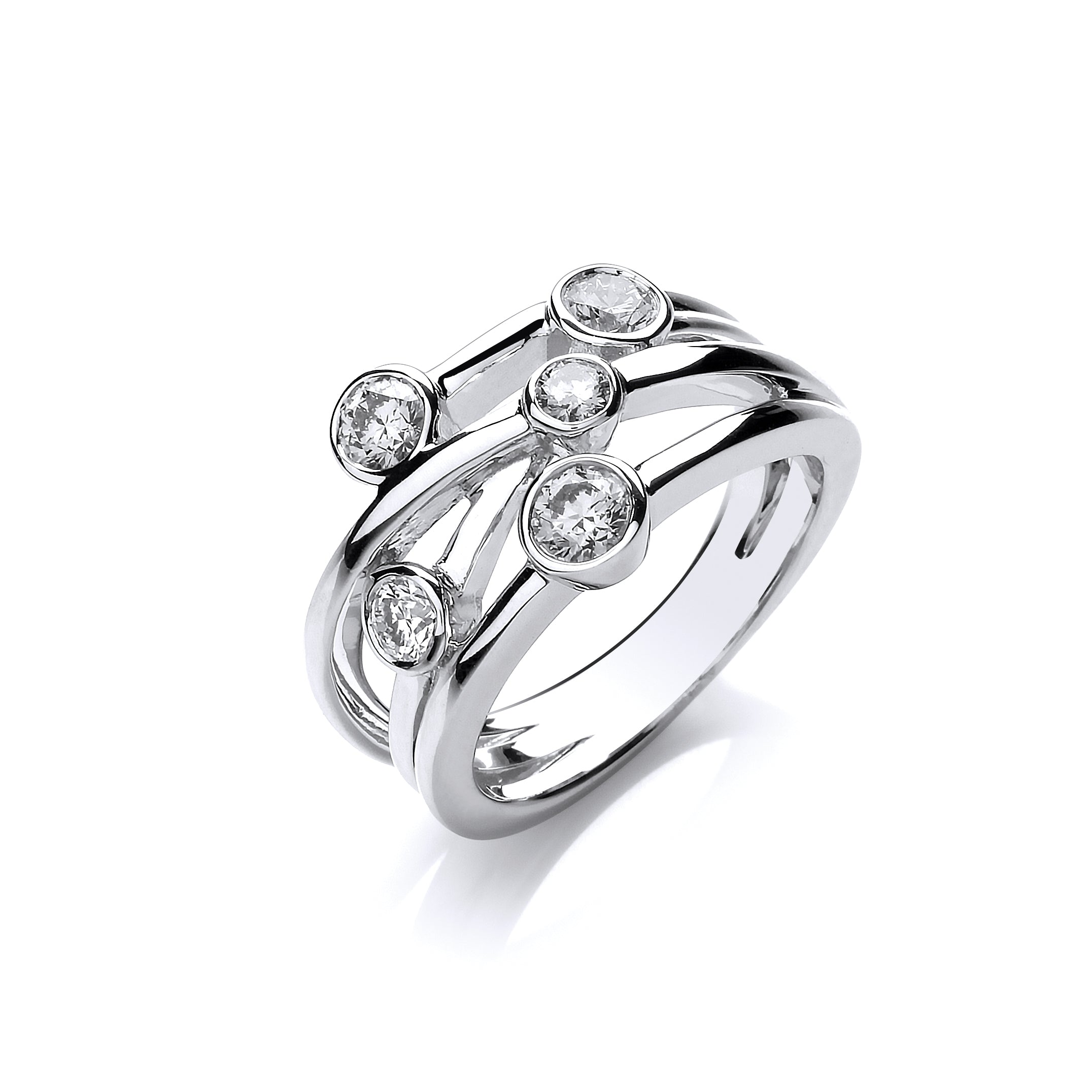 18ct White Gold 0.75ct Diamond Dress Ring