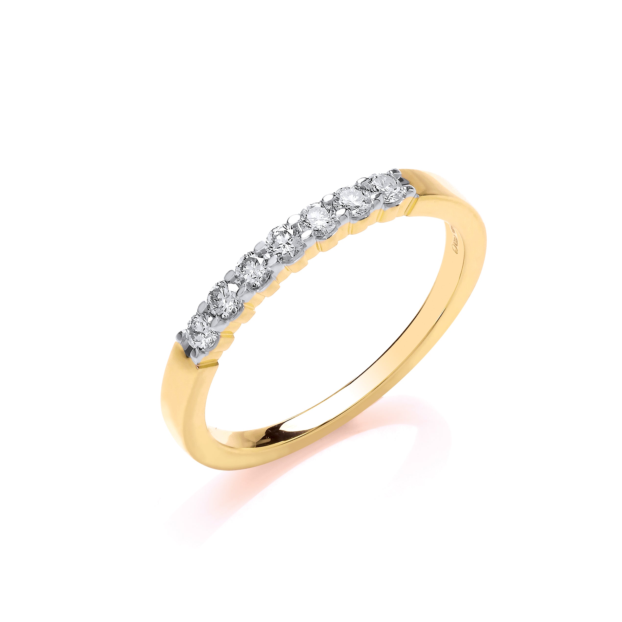 9ct Yellow Gold 0.25ct Diamond Half Eternity Ring