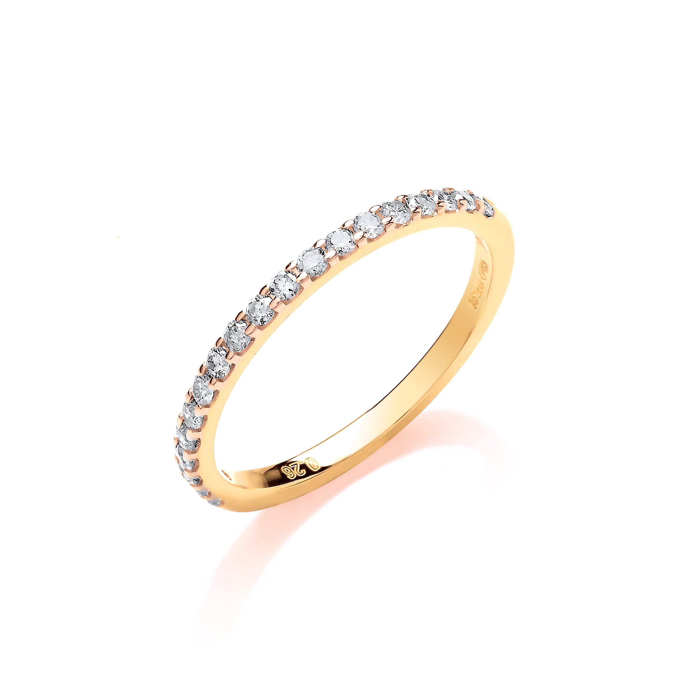 9ct Yellow Gold 0.27ct Diamond Half Eternity Ring