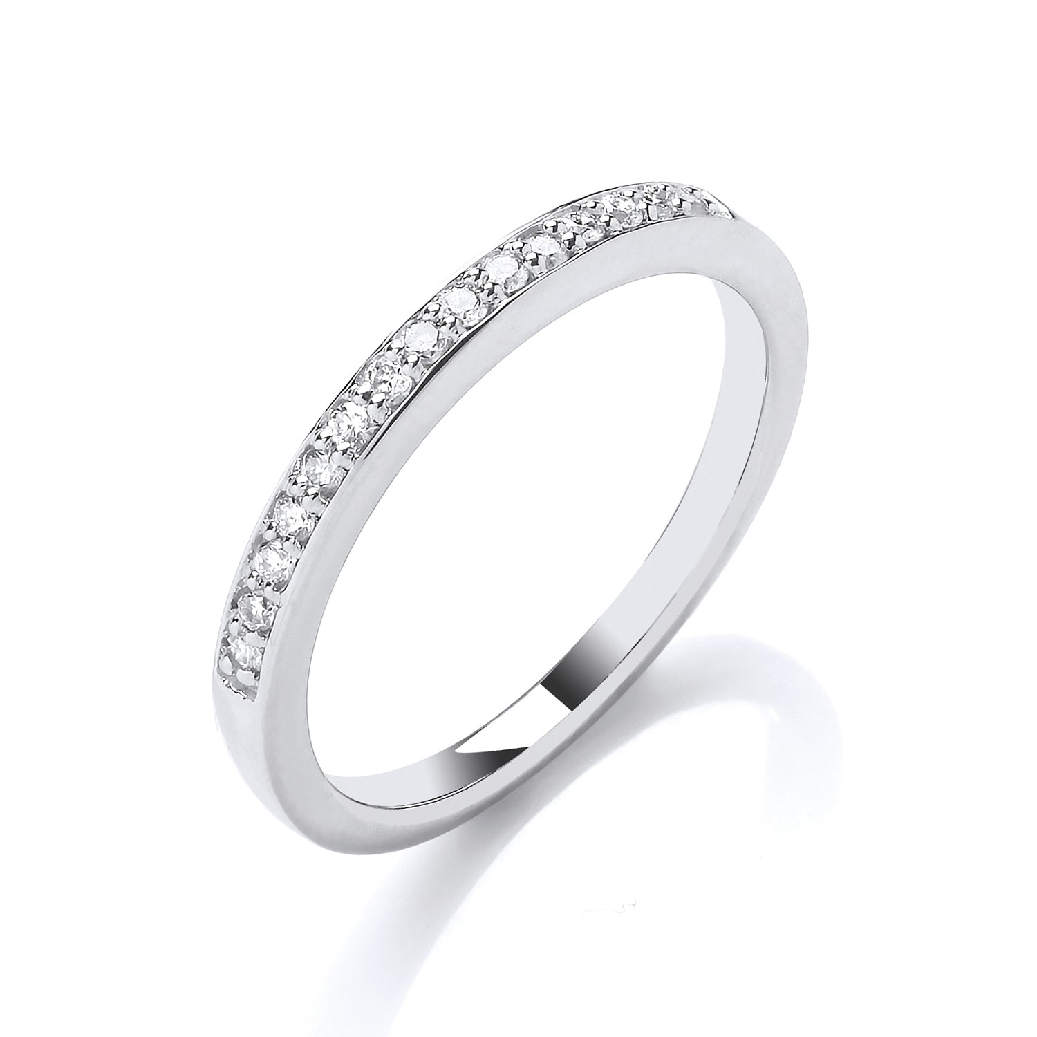 18ct White Gold 0.14ct Half Eternity Ring