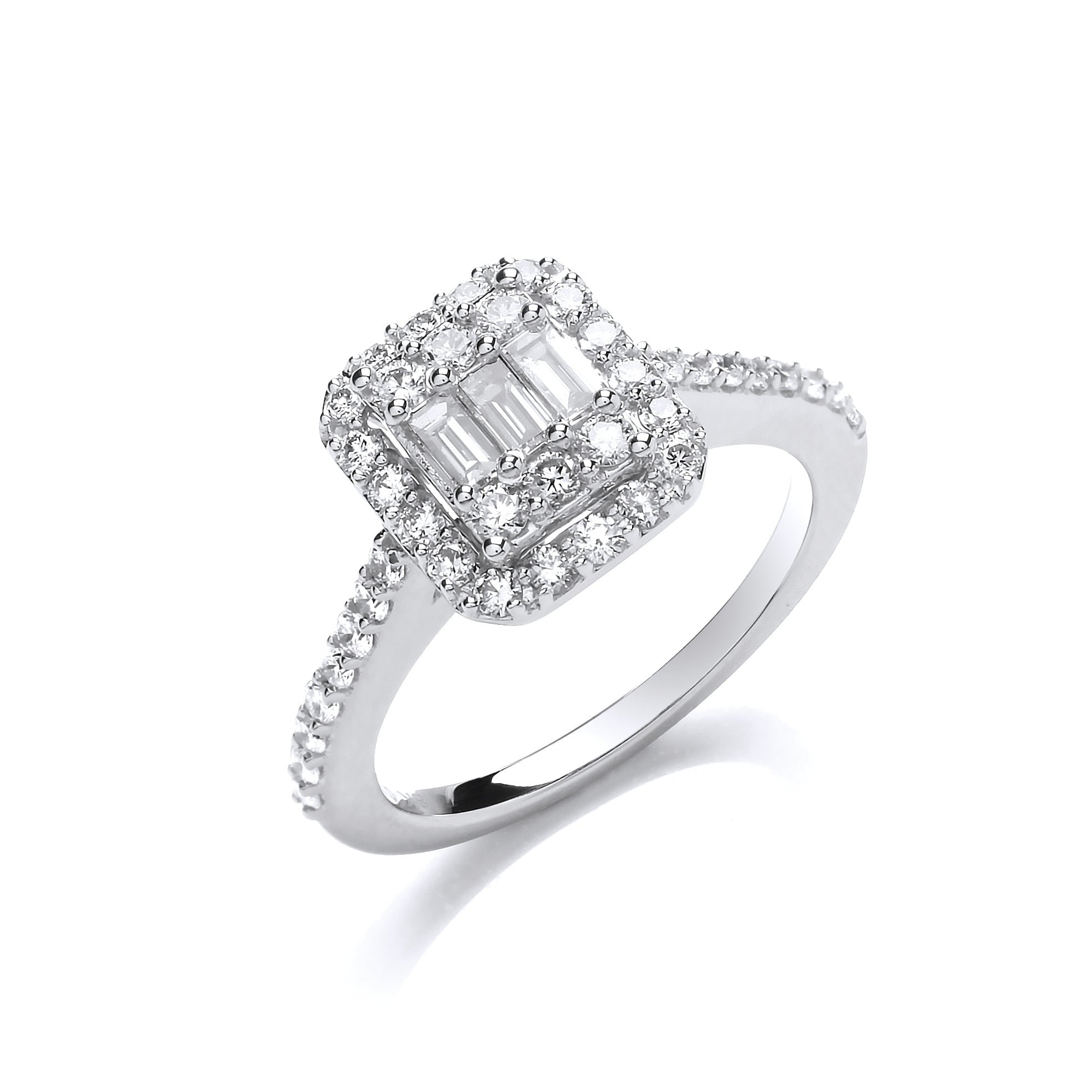 18ct White Gold 0.83ctw Diamond Ring