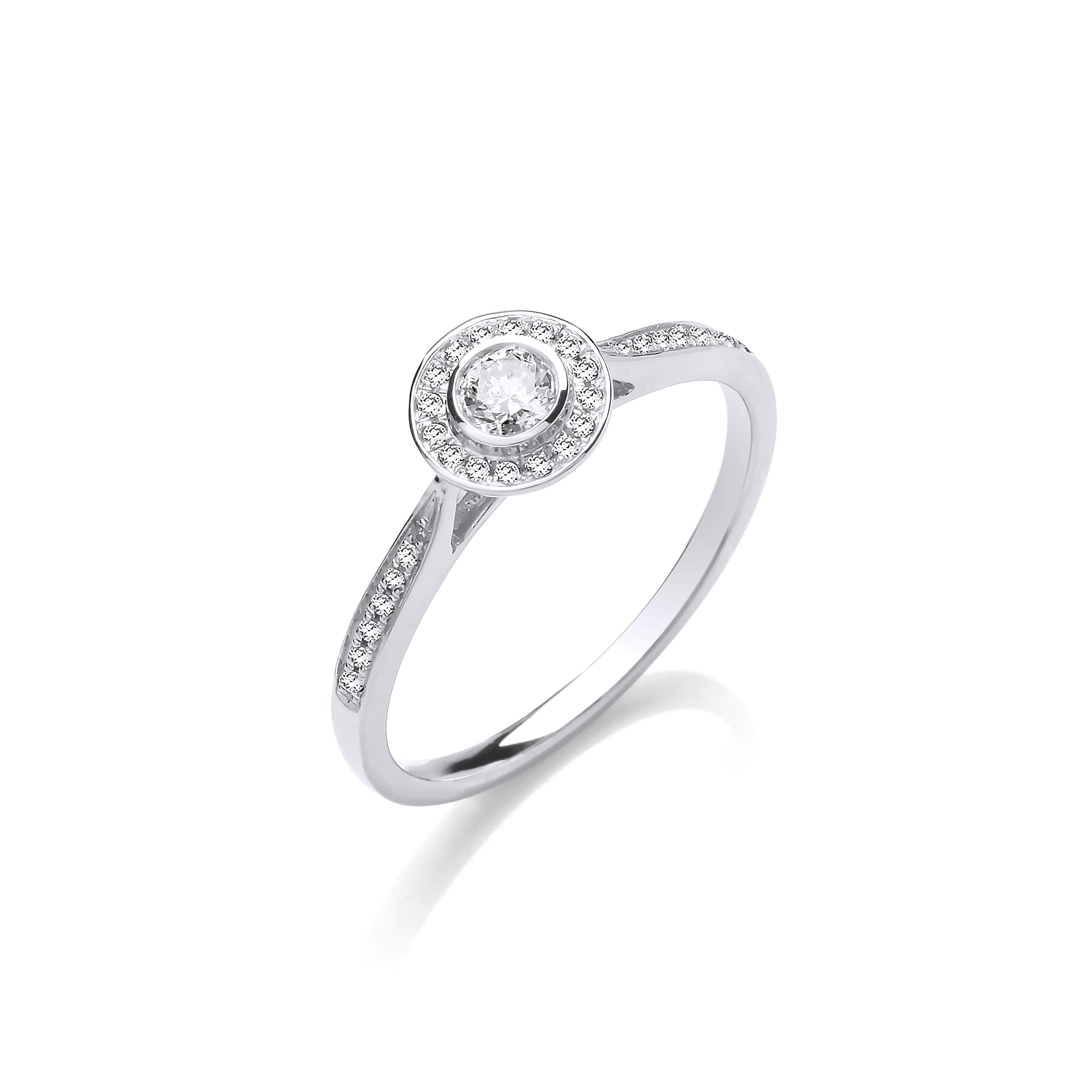 9ct White Gold 0.25ct Diamond Ring