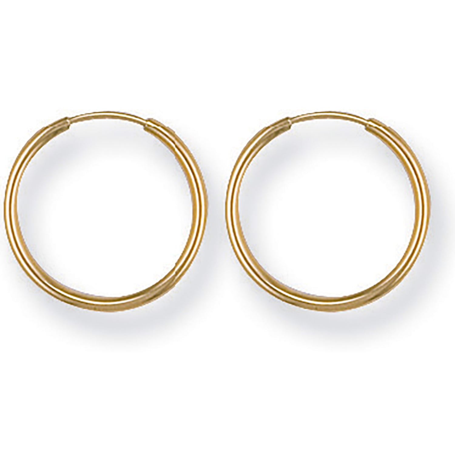 9ct Yellow Gold 15mm Sleepers