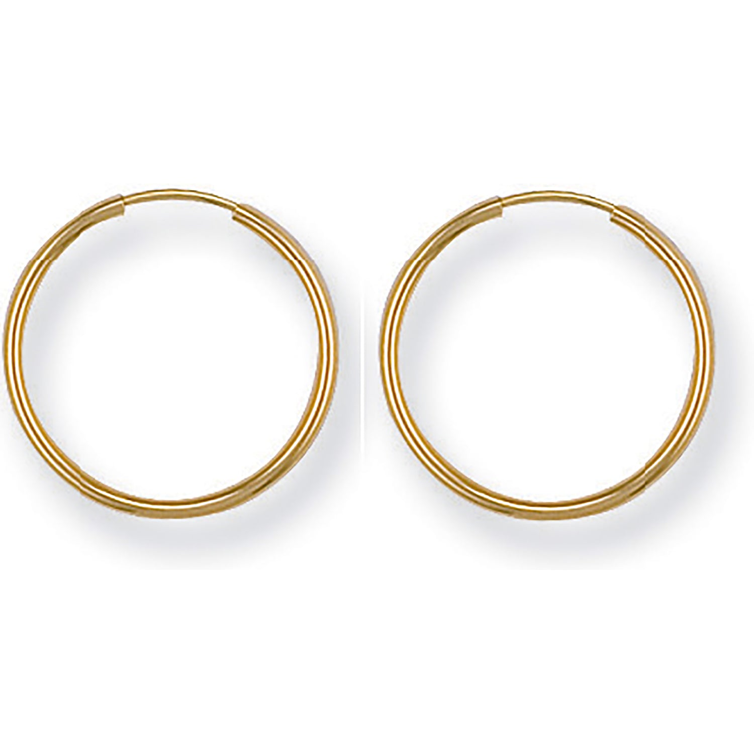 9ct Yellow Gold 17mm Sleepers