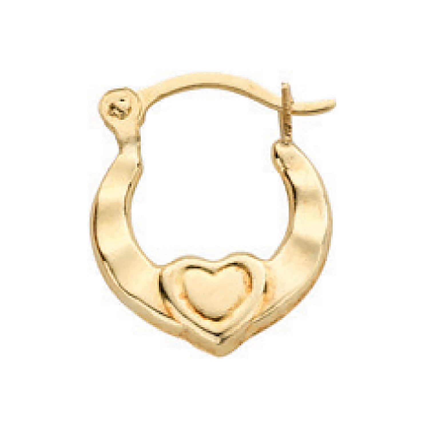 9ct Yellow Gold Heart Creoles