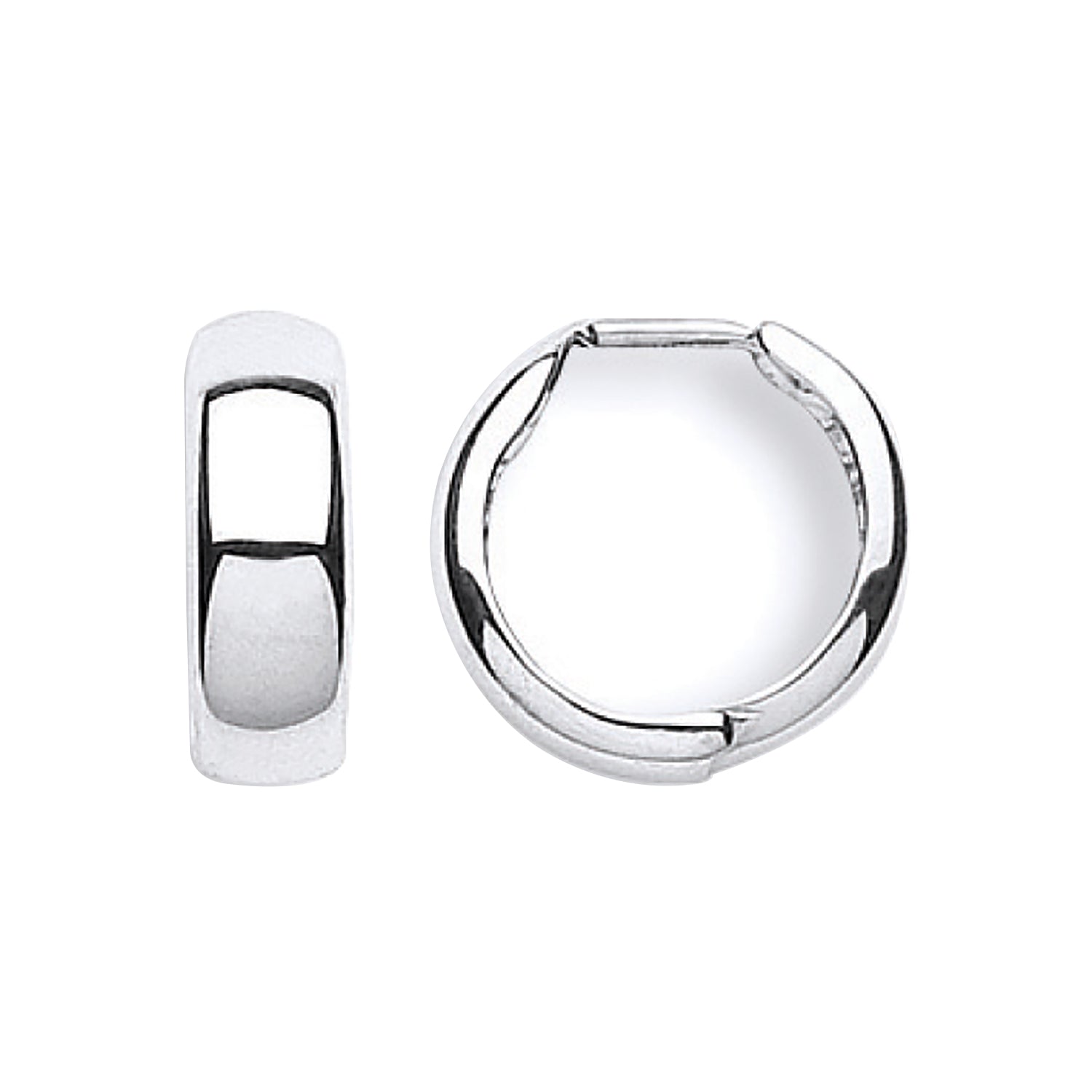 9ct White Gold 16mm Hinged Huggies