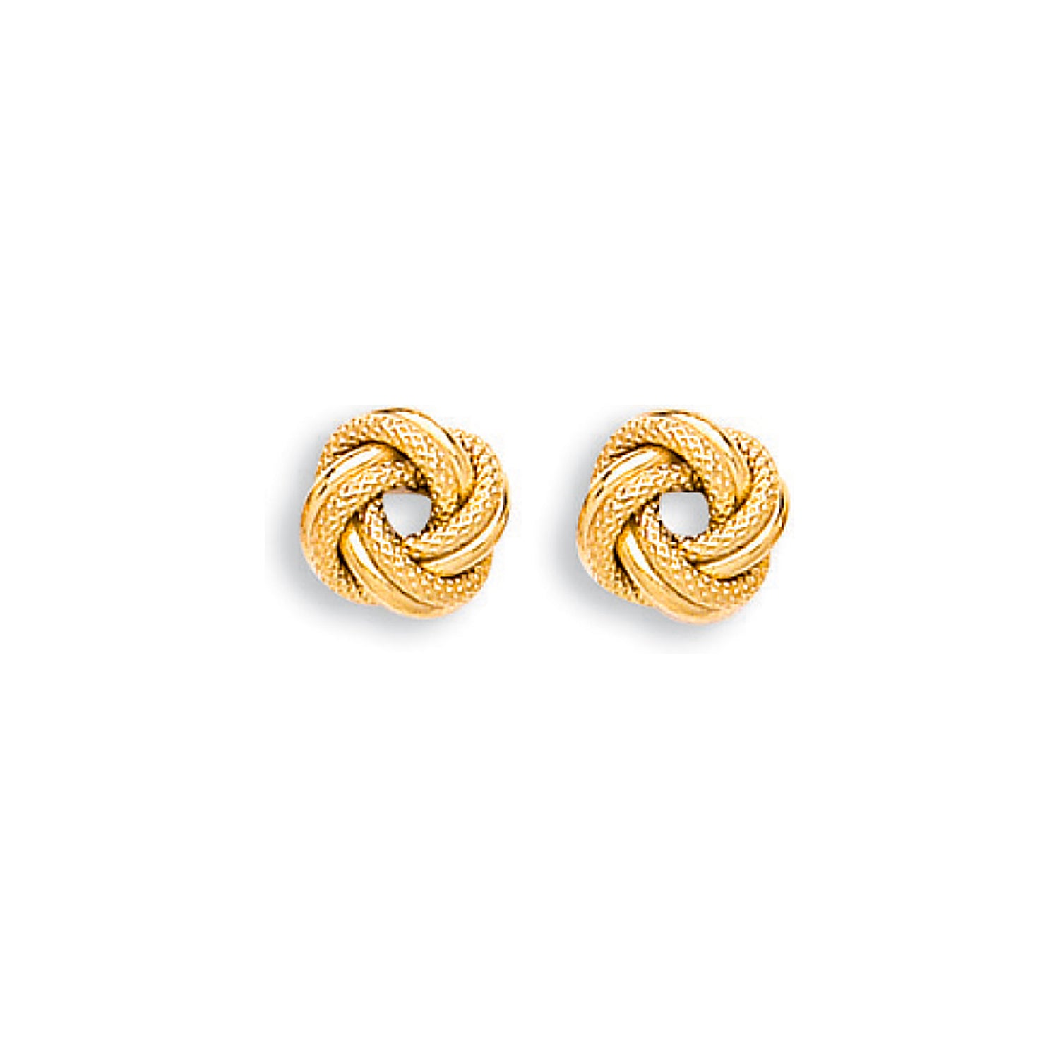 9ct Yellow Gold Knot Stud Earrings