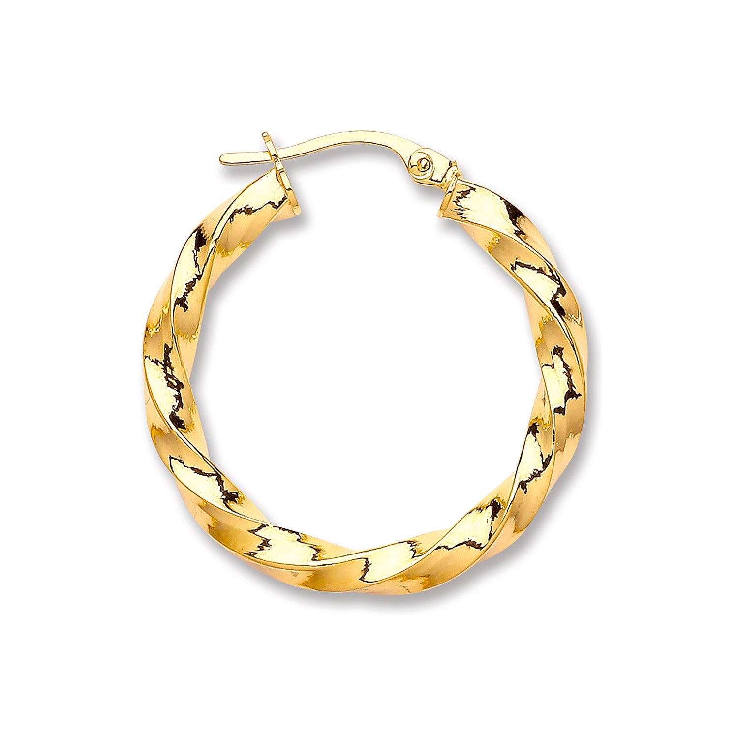 Yellow Gold 25.8mm Twist Hoop