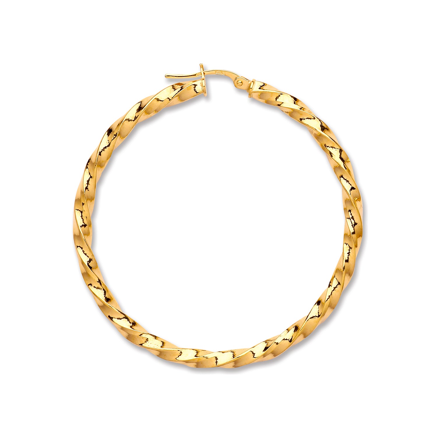 Yellow Gold 45.7mm Twist Hoop