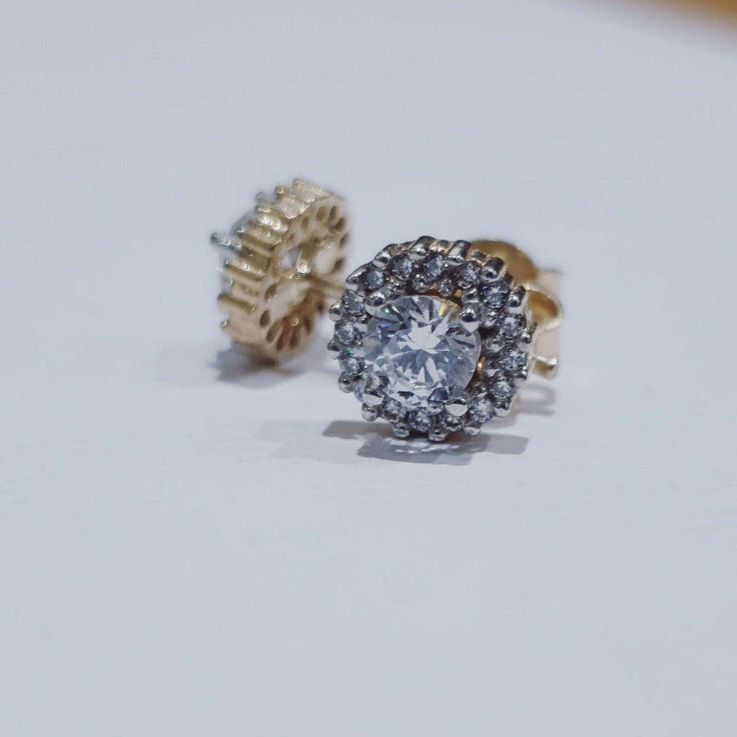 9ct Yellow Gold Cluster Stud Earrings