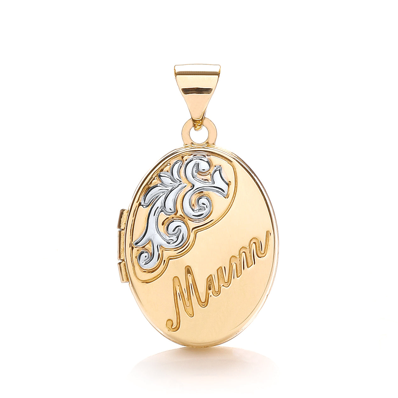 9ct Yellow Gold Hallmarked Oval Shaped Mum Locket