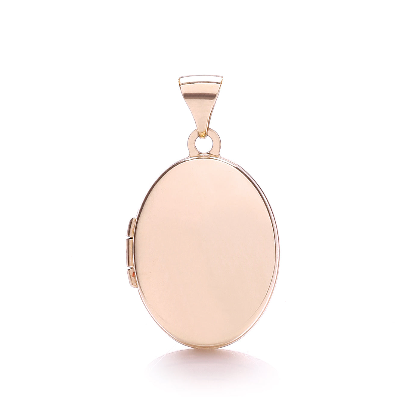 9ct Rose Gold Oval Shaped Plain Locket