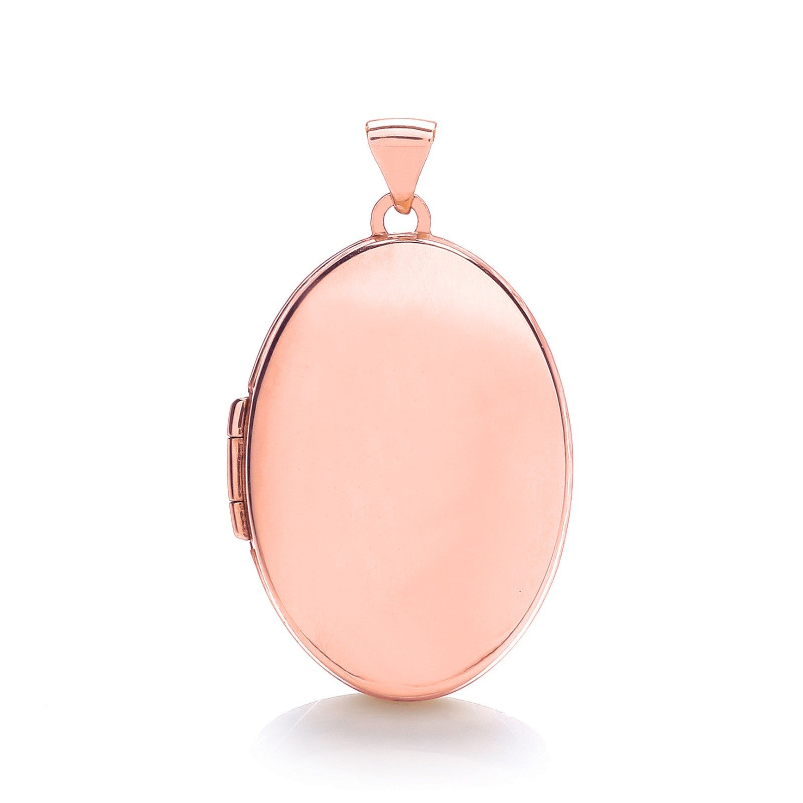 9ct Rose Gold Oval Plain Locket