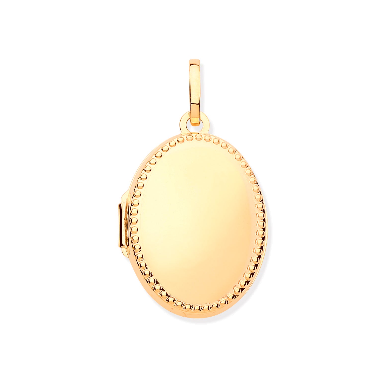 9ct Yellow Gold Millgrain Edge Oval Locket