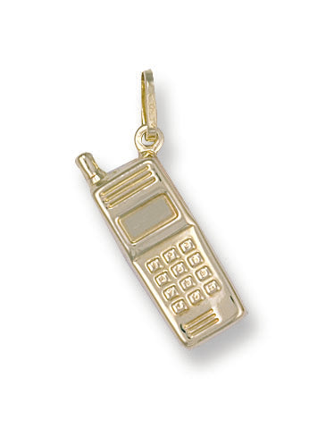 9ct Yellow Gold Mobile Phone Pendant