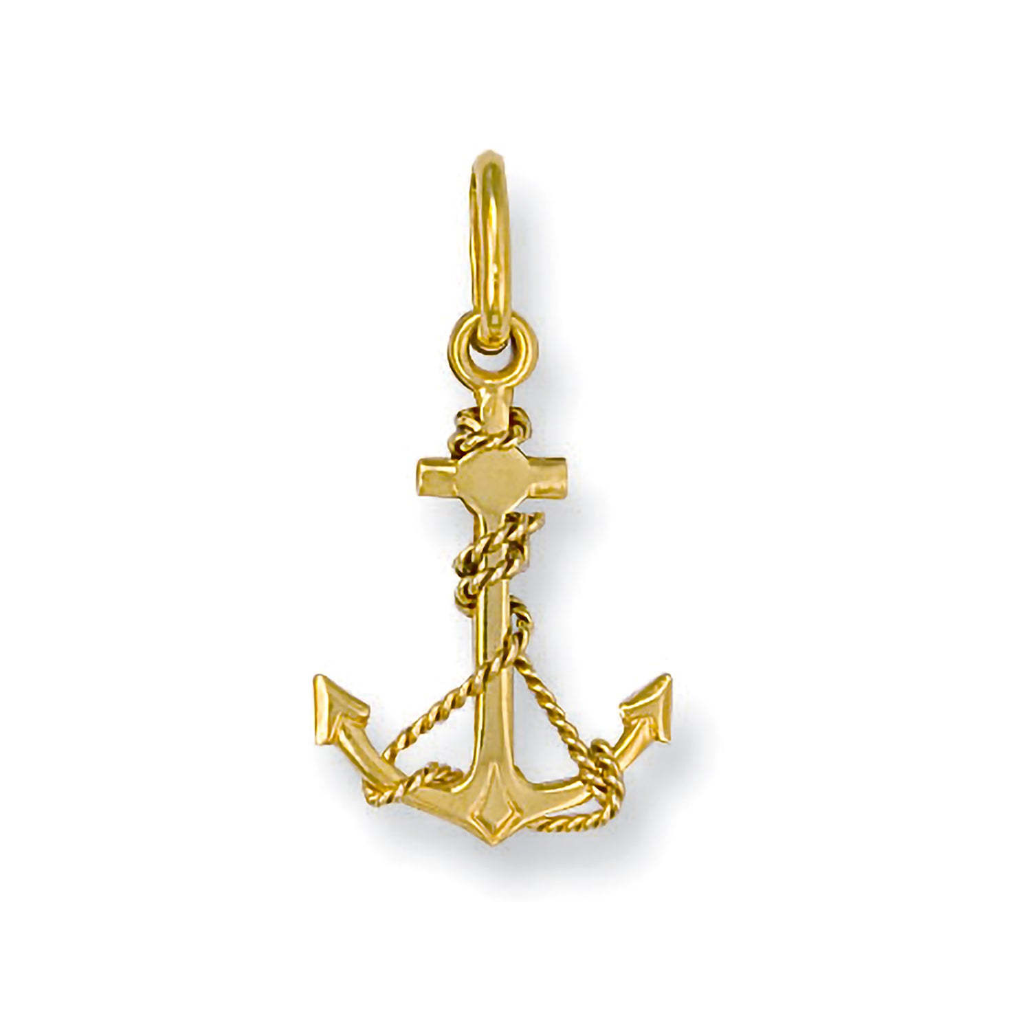 9ct Yellow Gold Anchor Pendant – Claro Jewels