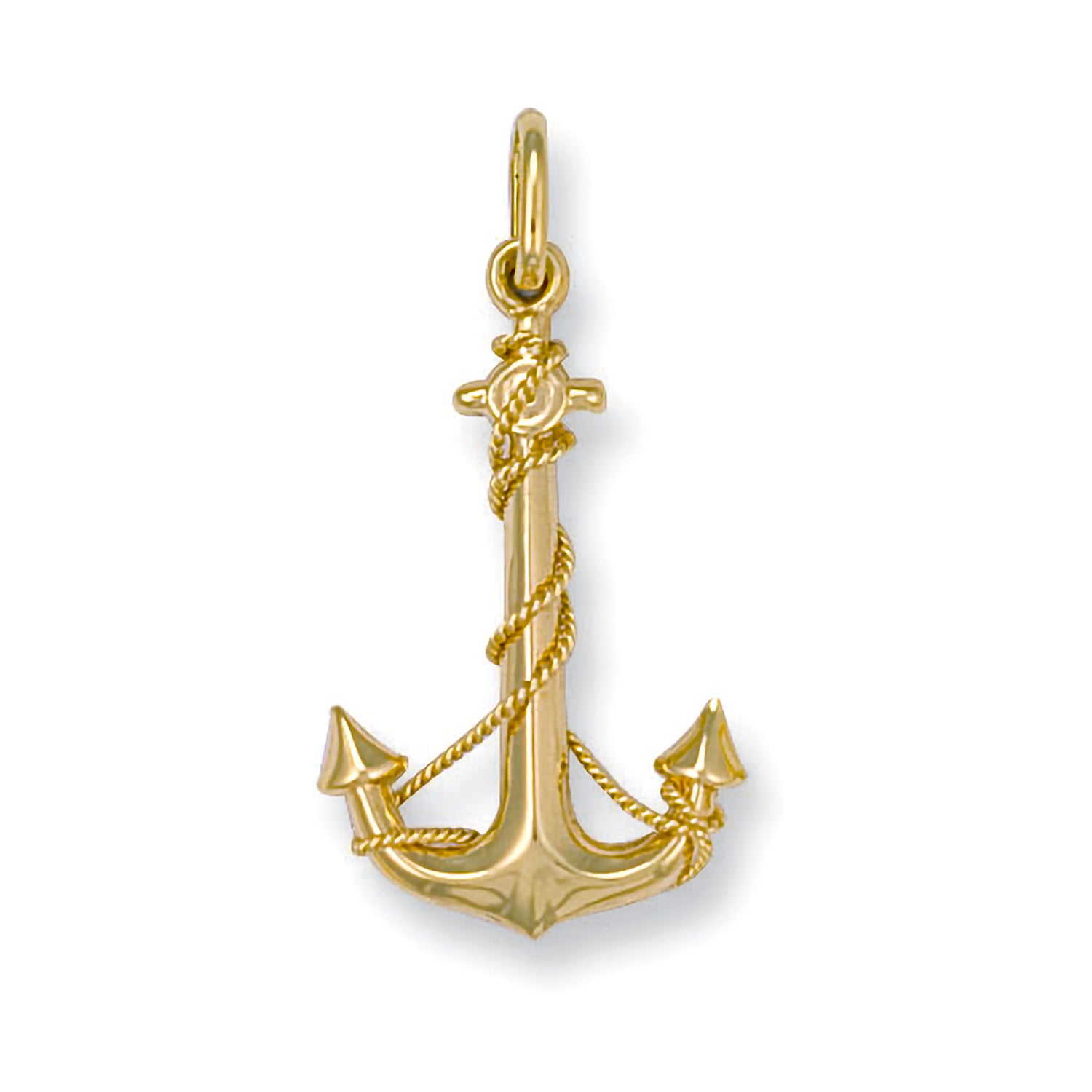 9ct Yellow Gold Anchor Pendant