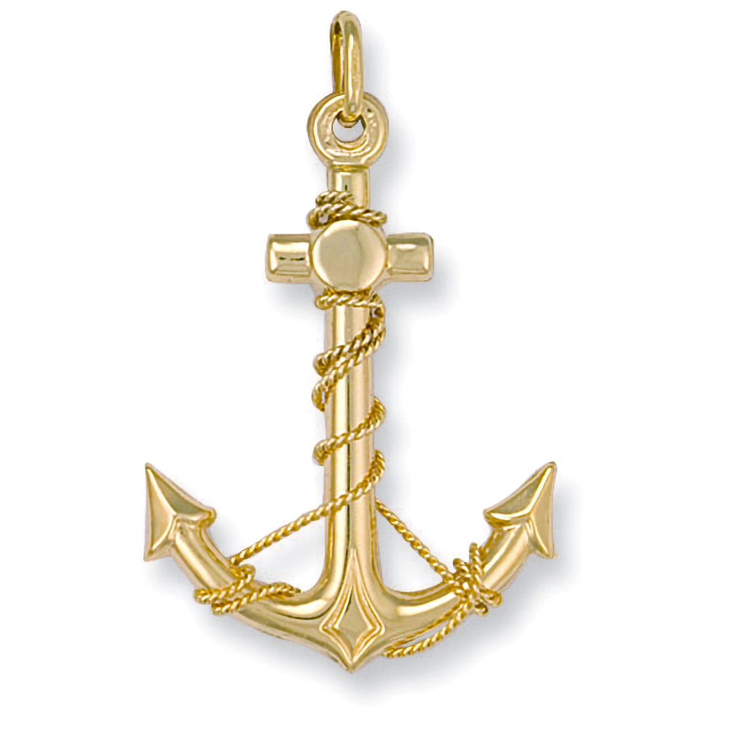 9ct Yellow Gold Anchor Pendant – Claro Jewels