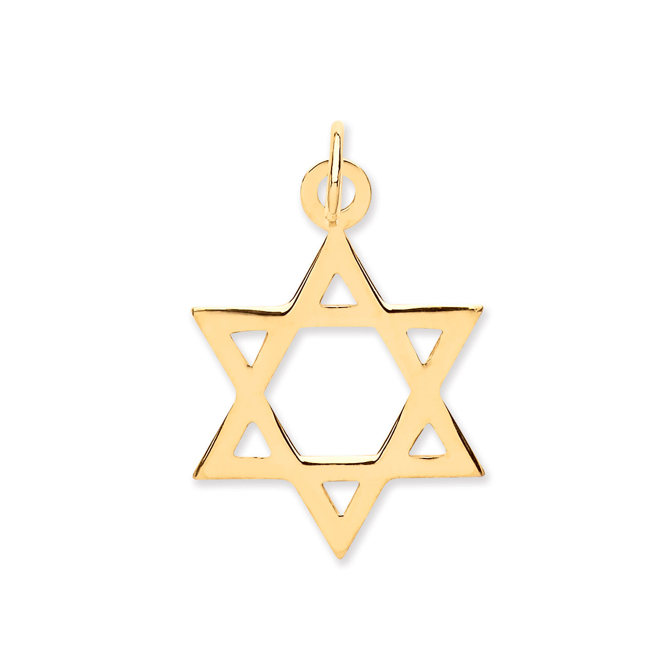 9ct Yellow Gold Star of David Pendant