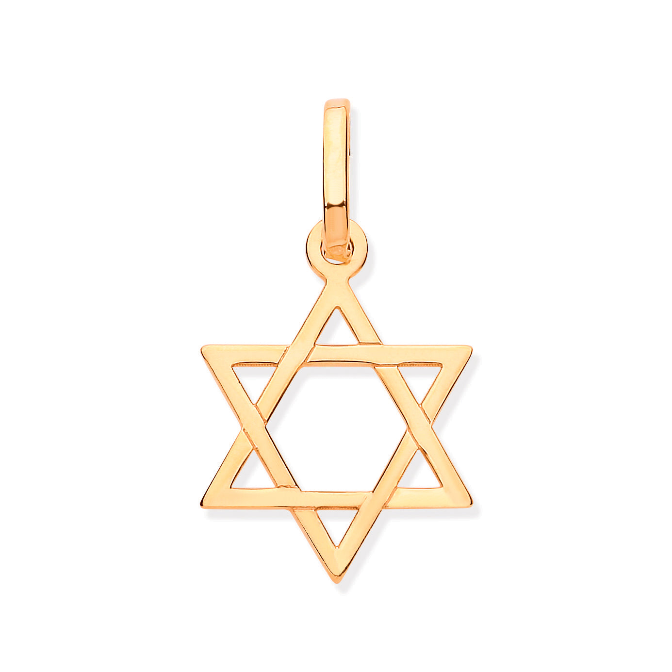 9ct Yellow Gold Star Of David Pendant