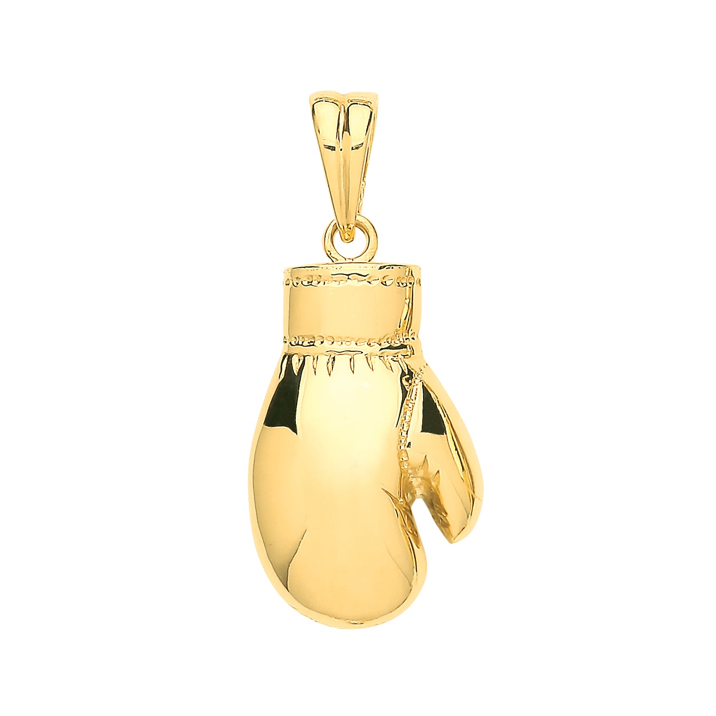 9ct Yellow Gold Hollow, Plain Boxing Glove Pendant