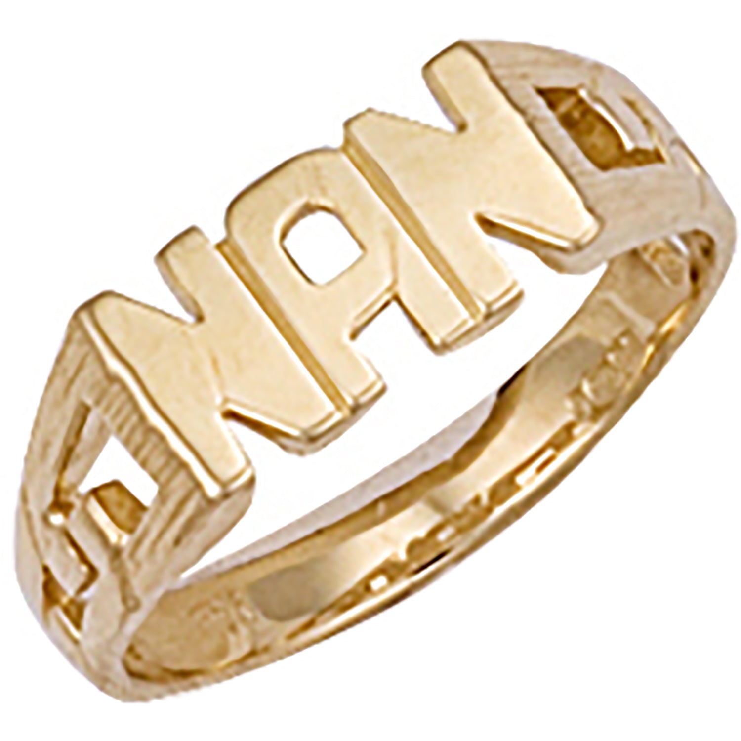 9ct Yellow Gold ID Sides Nan Ring