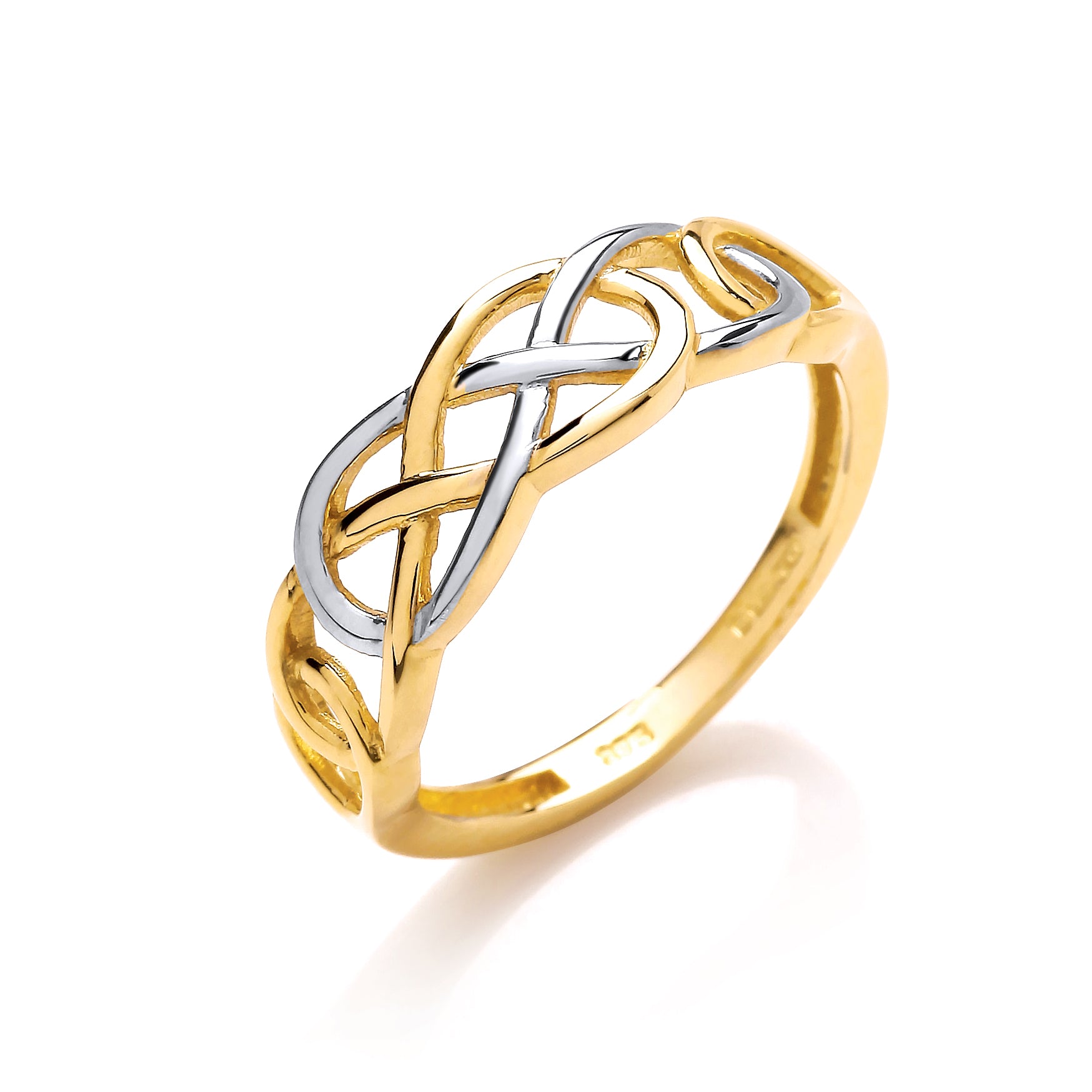 9ct Two Tone Gold Celtic Ring