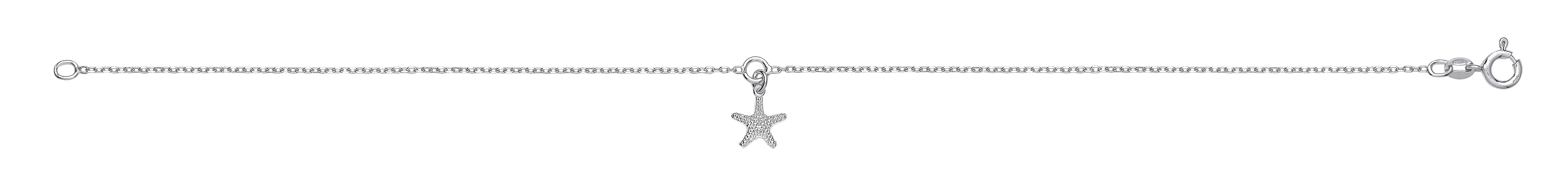 925 Sterling Silver Starfish Anklet