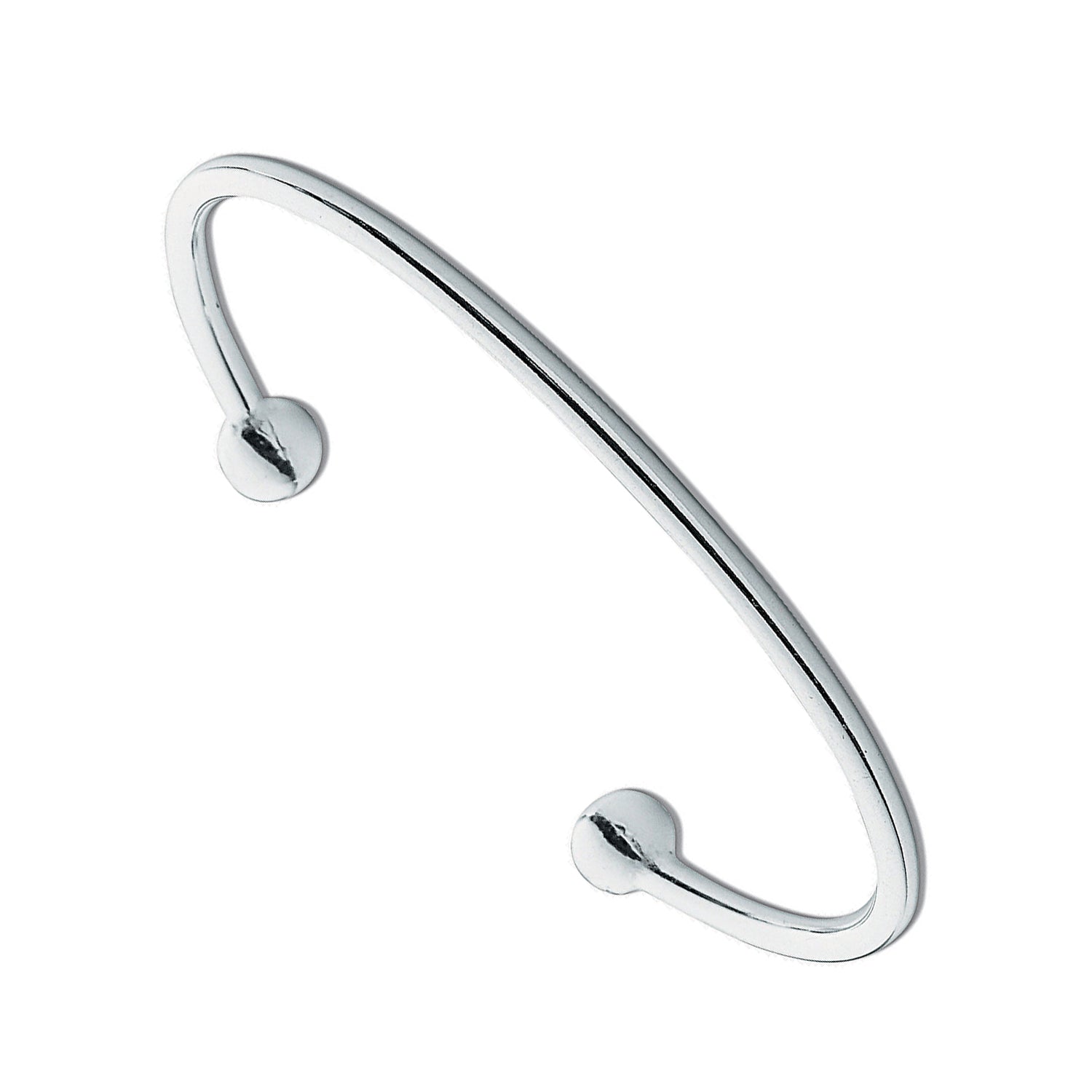 925 Sterling Silver Baby Torque Bangle