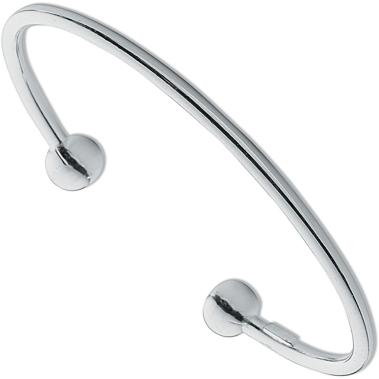 925 Sterling Silver 3mm Torgue Ladies Bangle