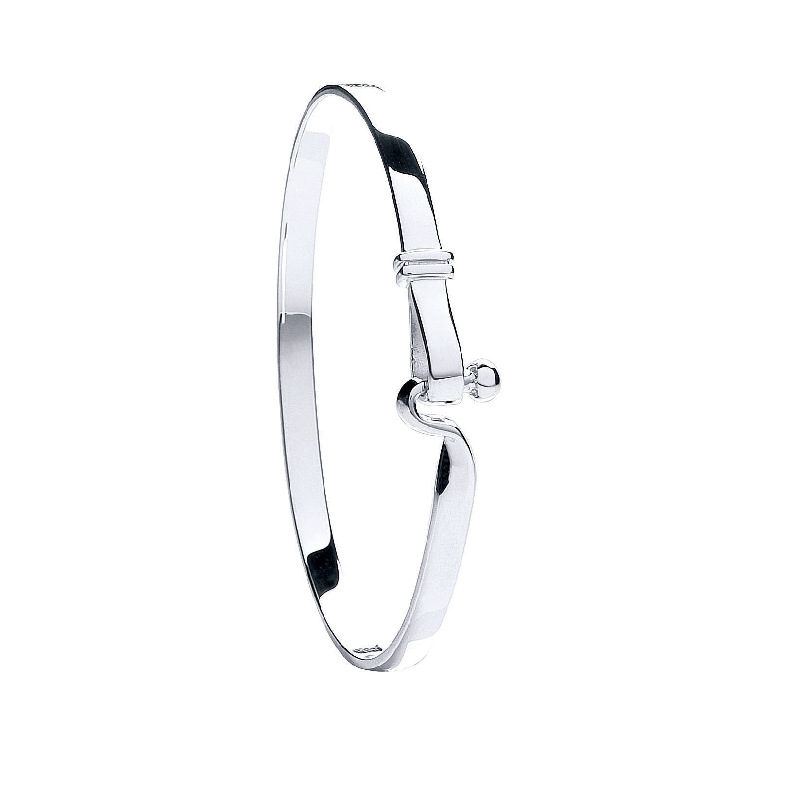 925 Sterling Silver ladies Hook Bangle