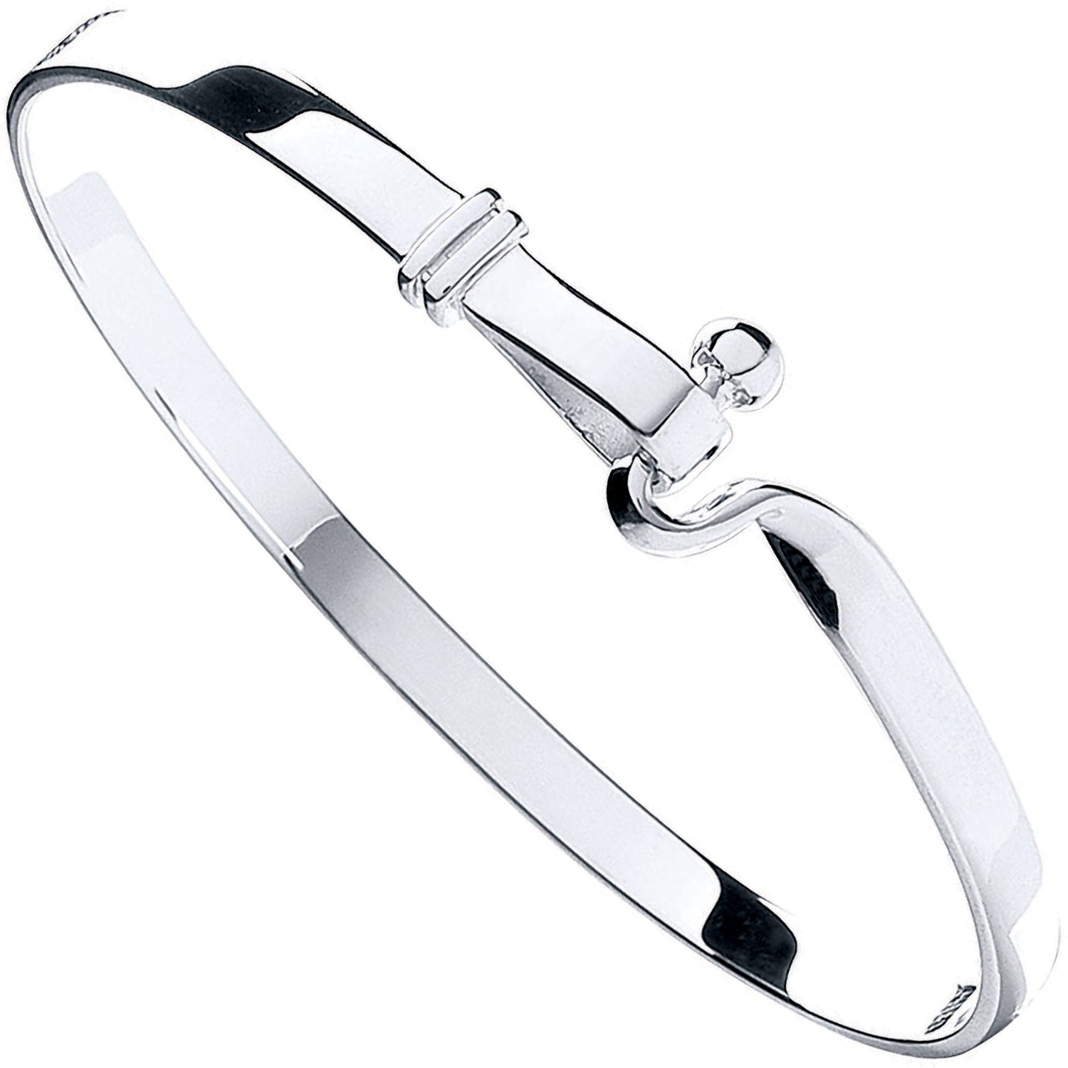 925 Sterling Silver ladies Hook Bangle